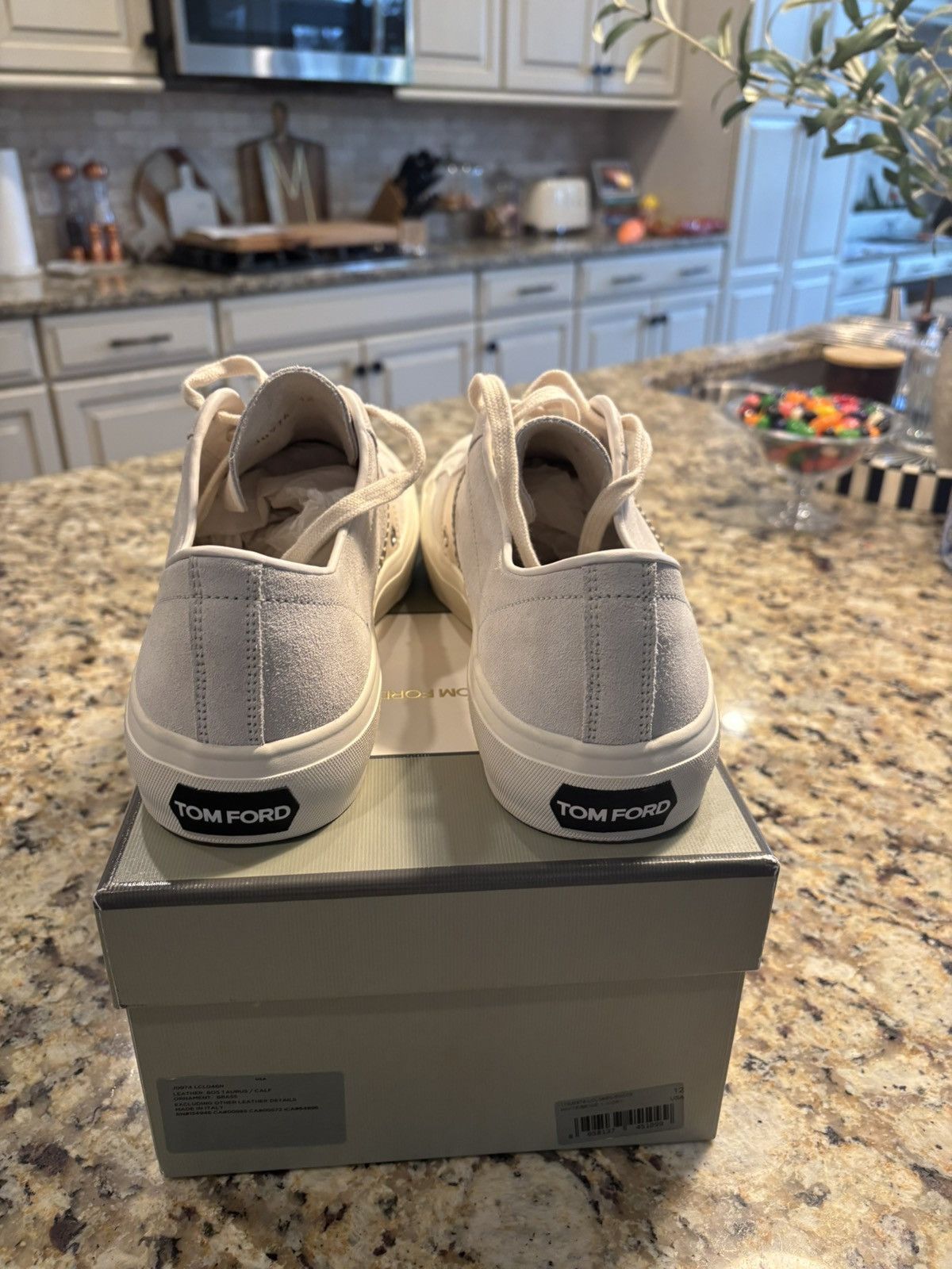 Tom Ford Tom Ford Cambridge Sneaker White/Ivory Size 12 Dead Stock Size US 12 / EU 45 - 4 Thumbnail