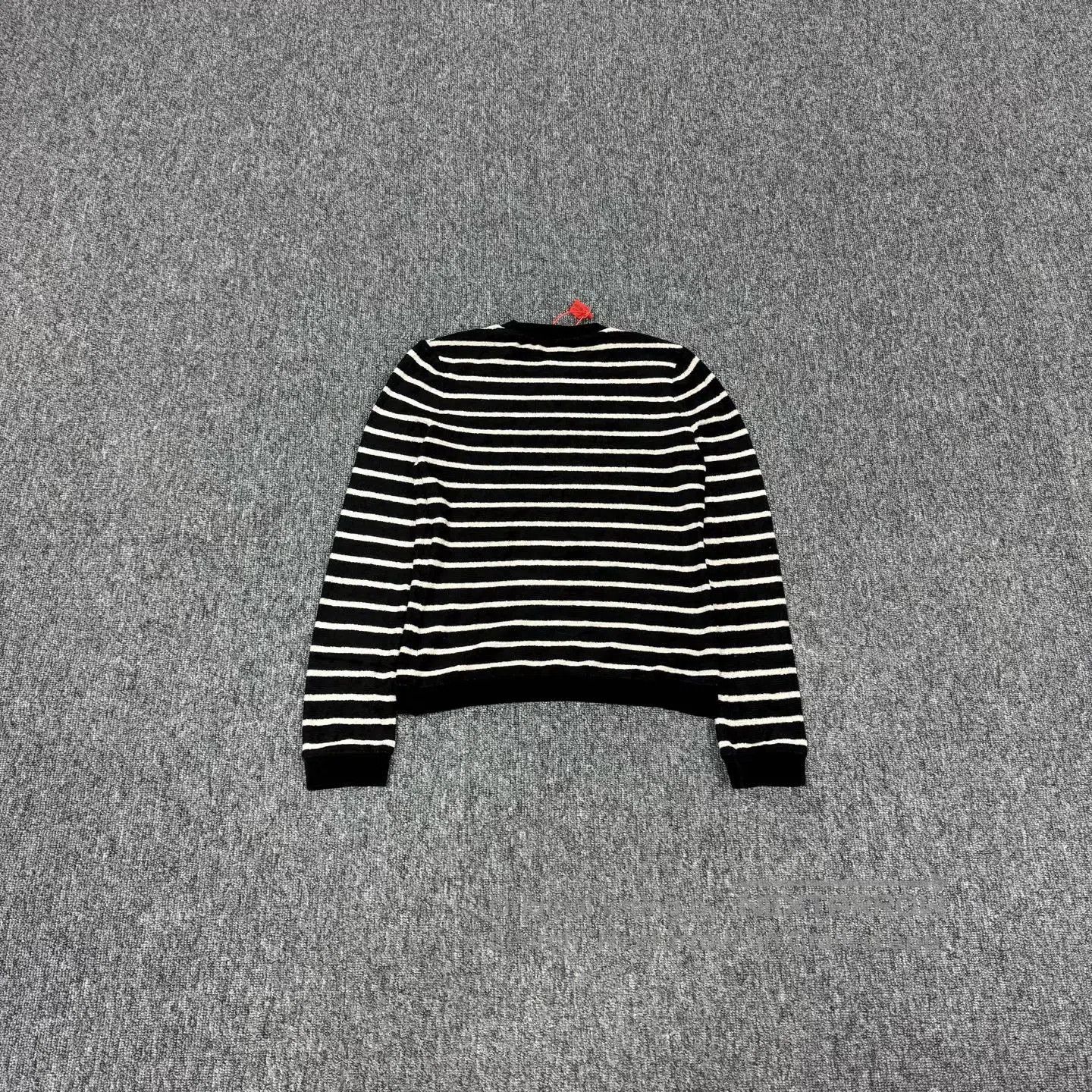 Saint Laurent Paris Saint Laurent Paris Breast embroidery; striped knit sweate Size M / US 6-8 / IT 42-44 - 2 Thumbnail