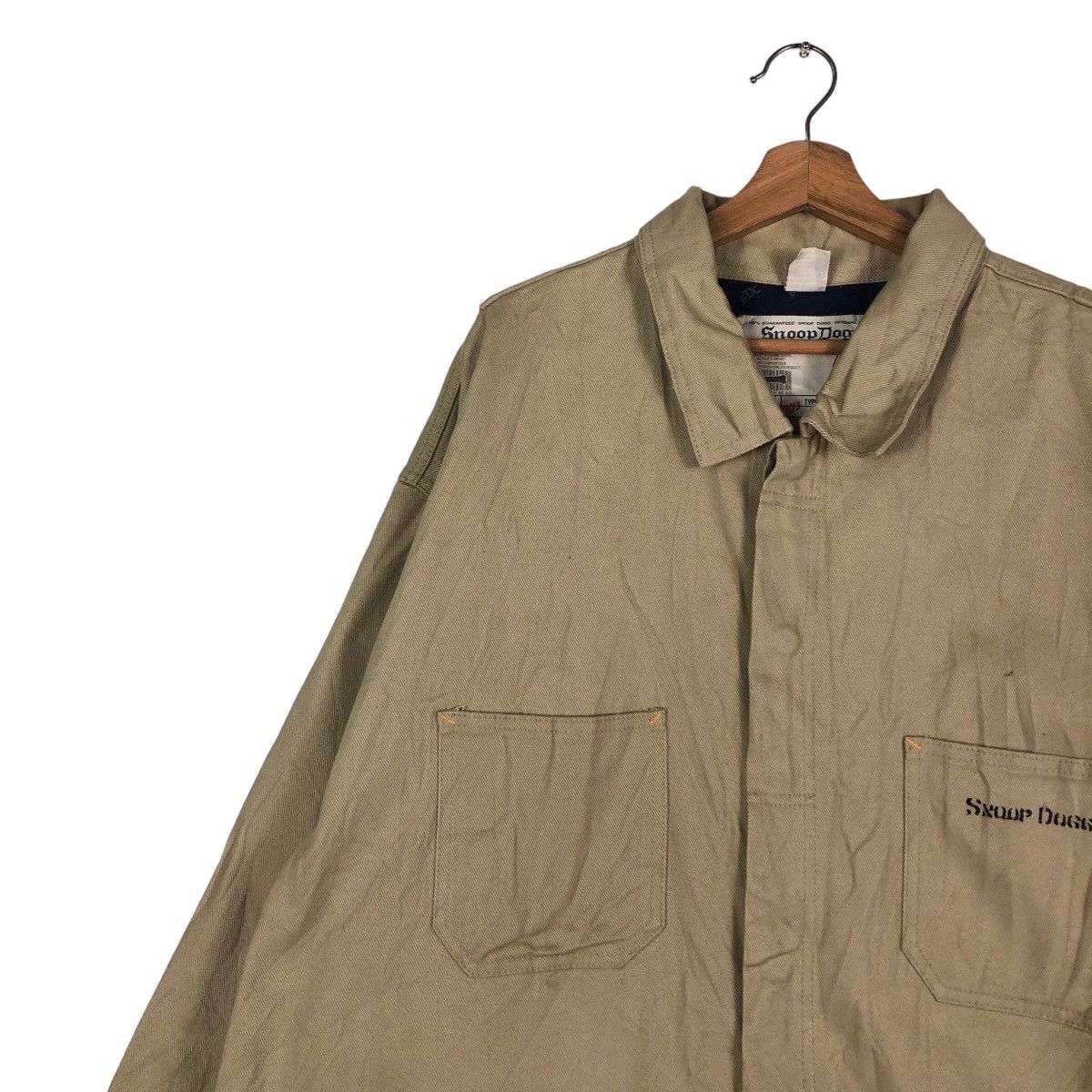 Japanese Brand 🔥Vintage Hickory Chore Jacket Detroit Snoop Dog Big Logo Size US XXL / EU 58 / 5 - 7 Thumbnail