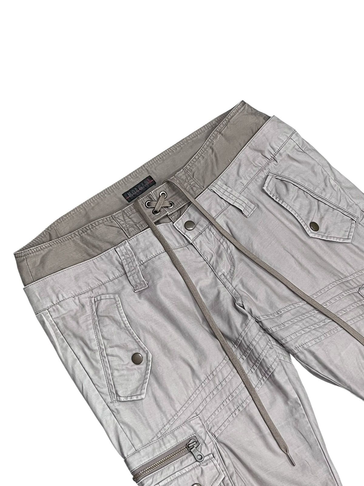 Morgan Homme Morgan Homme Double Waist Lace-Up 10 Pocket Y2K Cargo Pants Size US 32 / EU 48 - 5 Thumbnail
