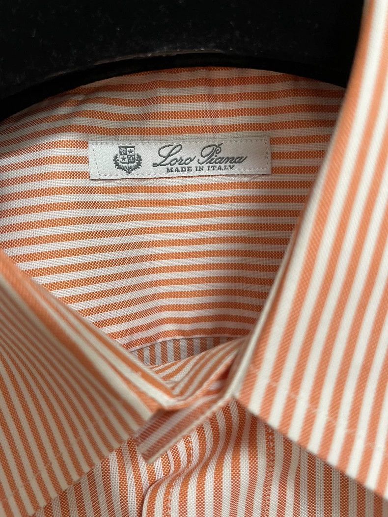 Loro Piana LORO PIANA Pure cotton striped business shirt Size XS / US 0-2 / IT 36-38 - 6 Thumbnail