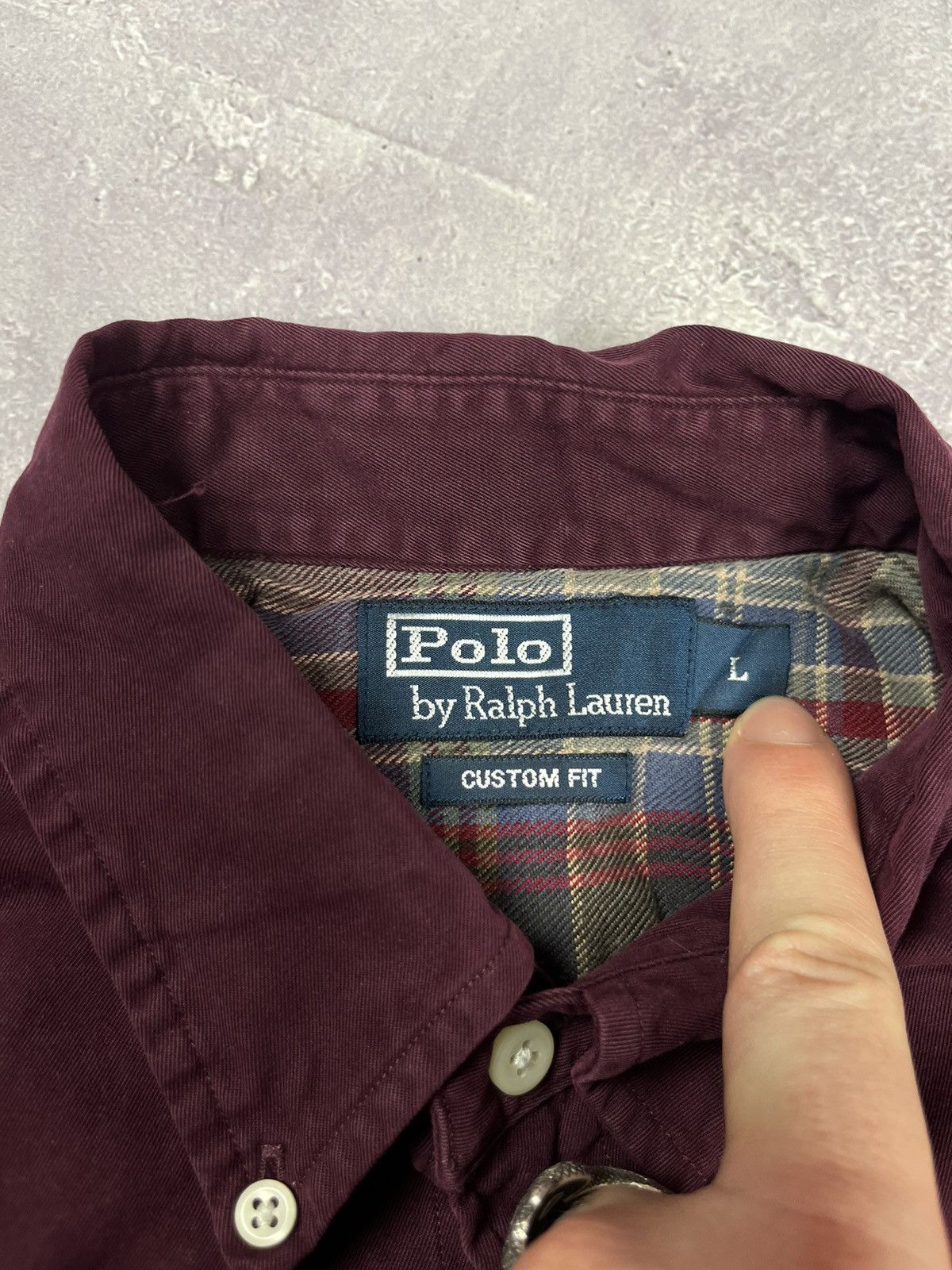 Polo Ralph Lauren Vintage Polo Ralph Lauren Oxford Button Up Shirt Custom Fit Size US L / EU 52-54 / 3 - 5 Thumbnail