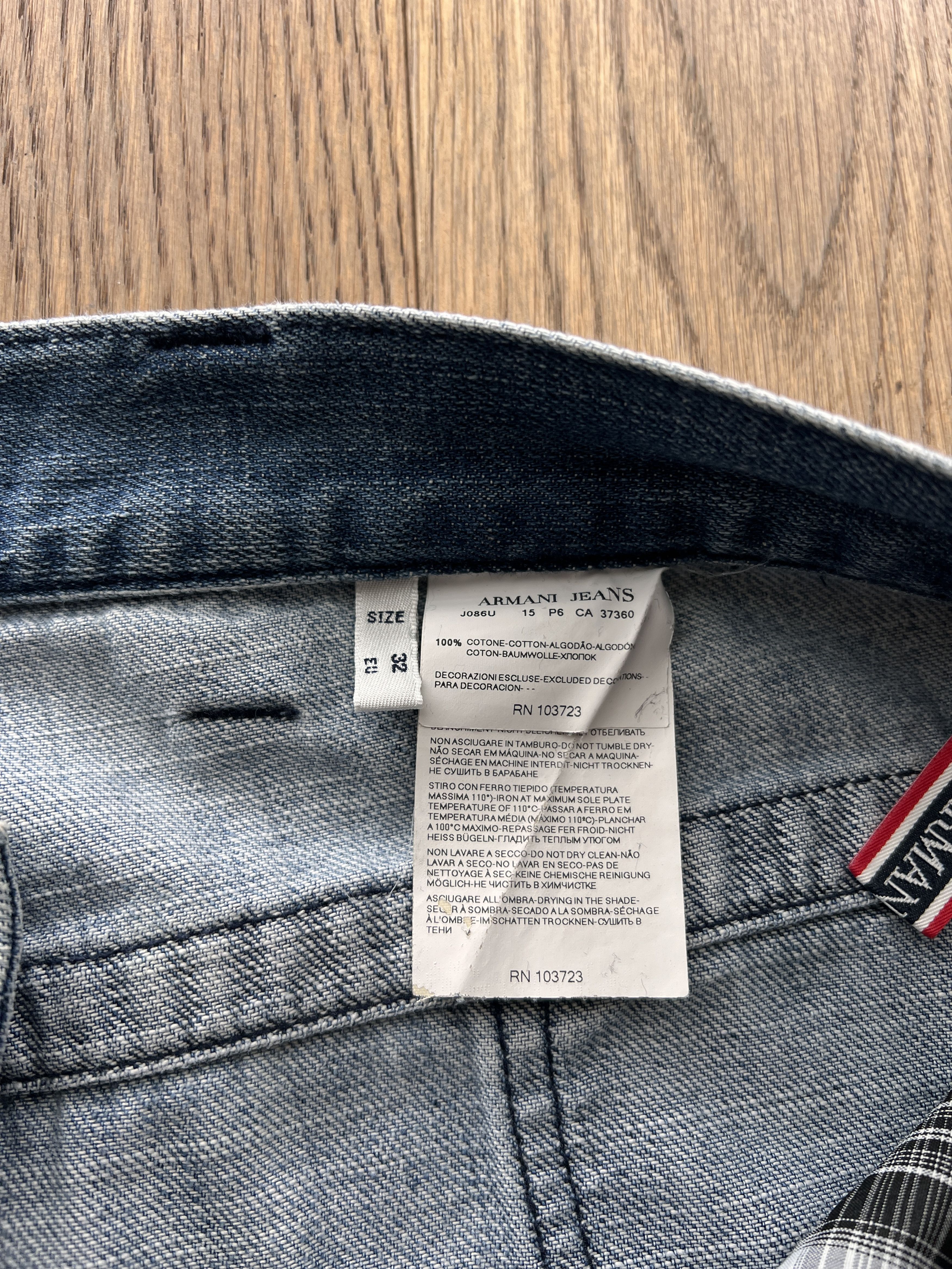 Armani Y2K Armani retro vintage 00s blue denim jeans slim straight Size US 32 / EU 48 - 15 Thumbnail