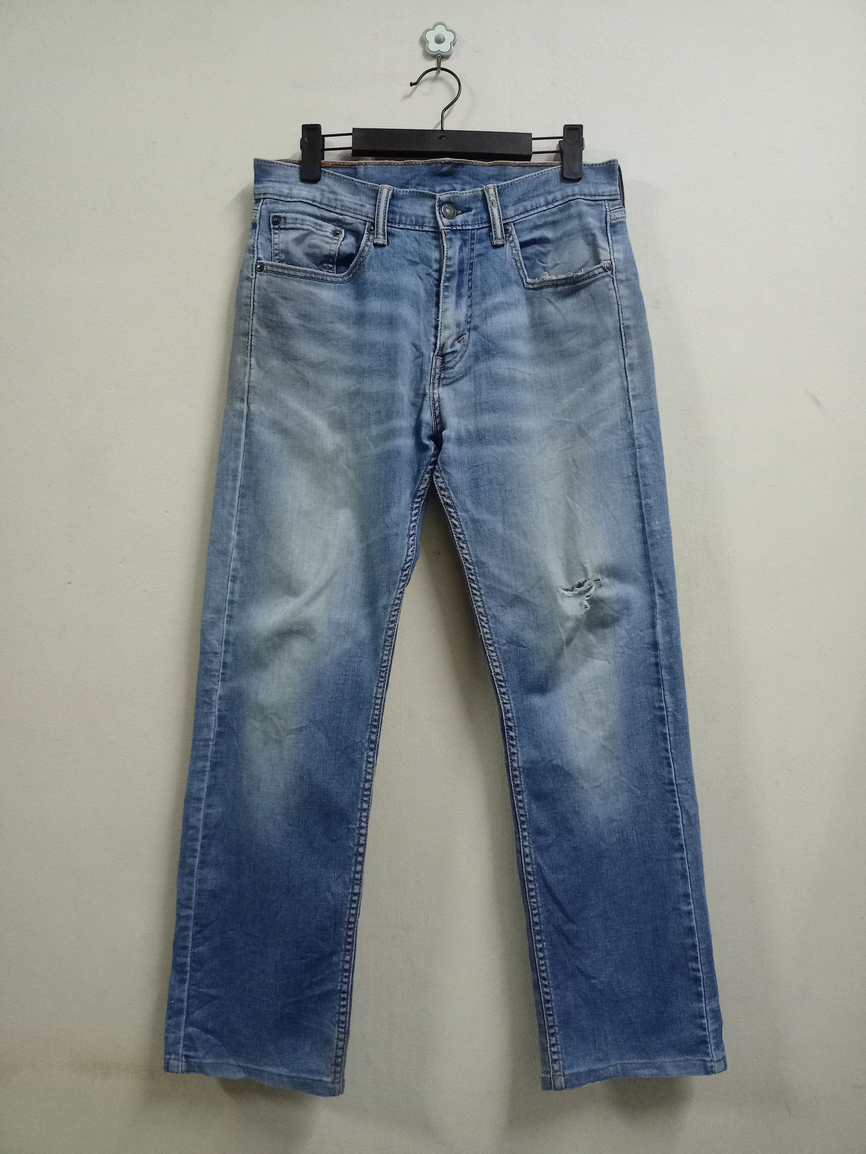 Levi's × Levi's Vintage Clothing Vintage Levis 505 Western Blue Wash Distressed Jeans 30x27 Size US 30 / EU 46 - 1 Thumbnail