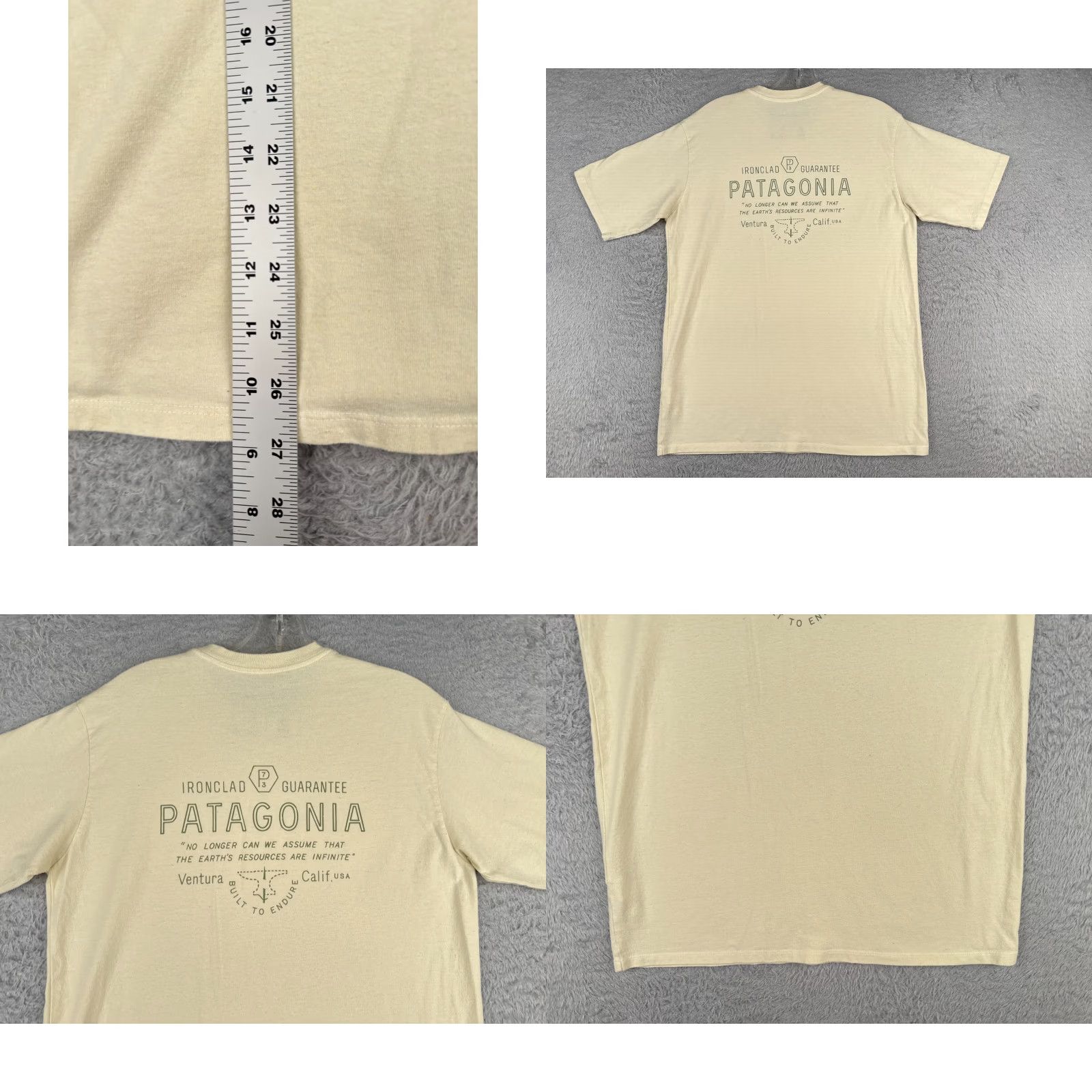 Patagonia Patagonia Shirt Men Small Yellow Forge Mark Responsibili-Tee Cotton Blend Size US S / EU 44-46 / 1 - 9 Thumbnail