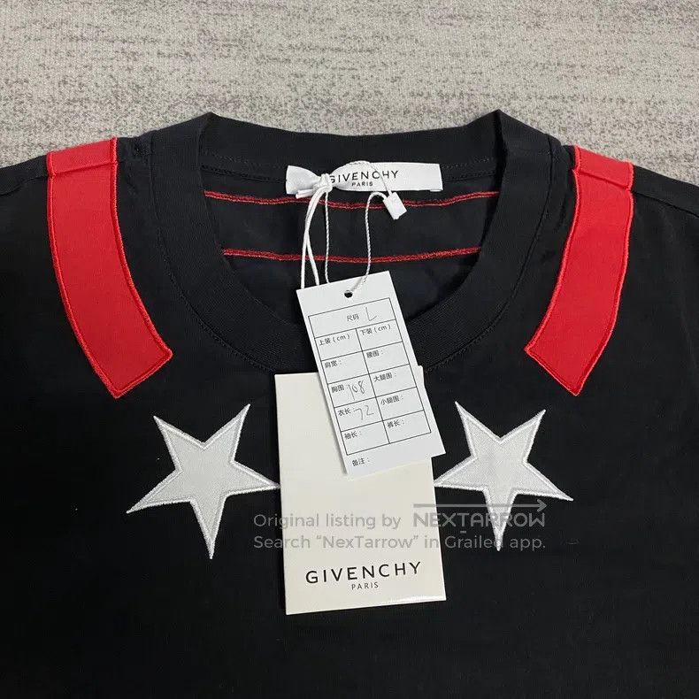 Givenchy Givenchy Black Collar Five-Star Short Sleeve Size US L / EU 52-54 / 3 - 2 Thumbnail
