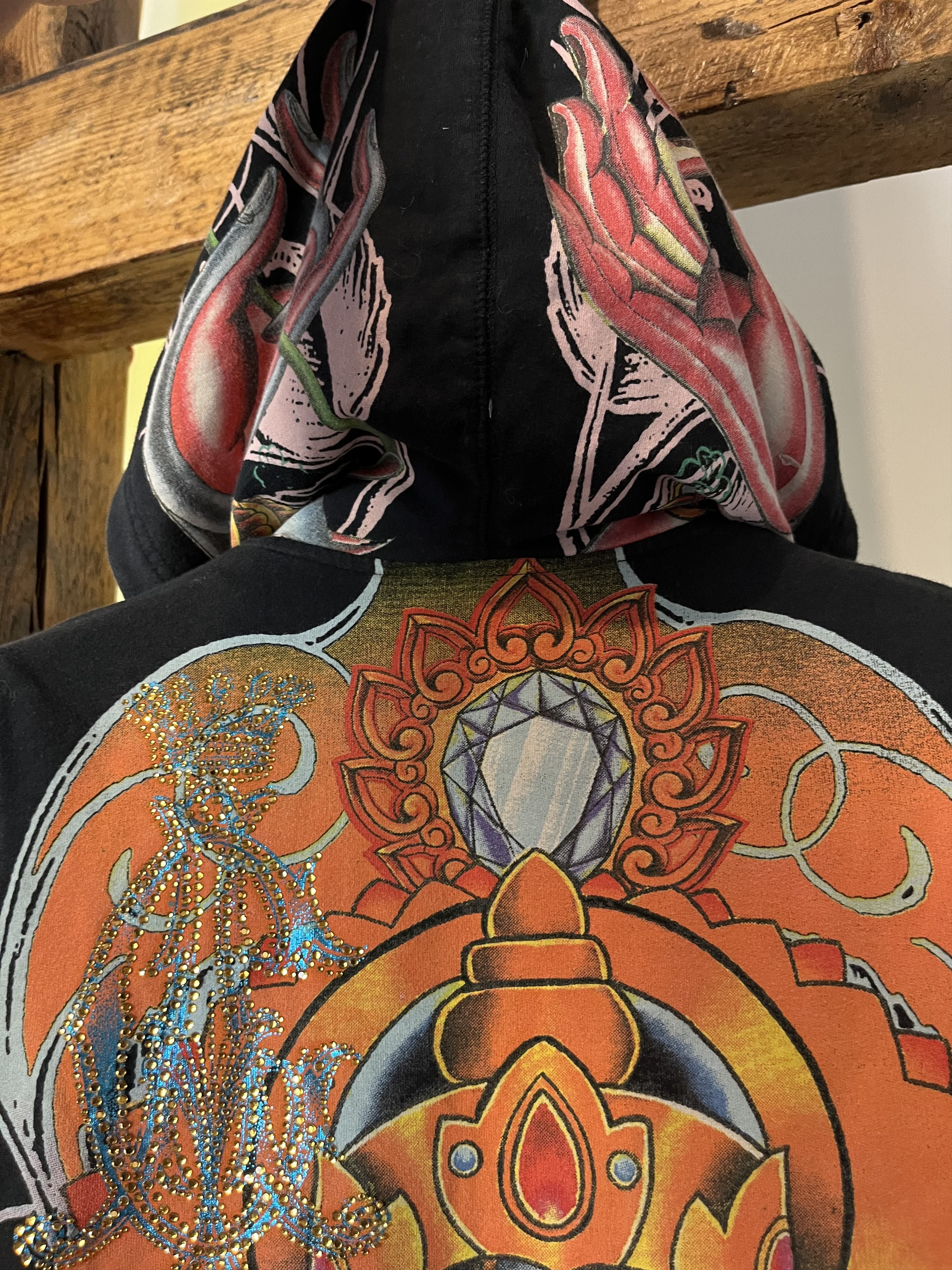 Christian Audigier × Ed Hardy × Vintage Ed Hardy By Christian Audigier Hindu Ganesha Buddhism Hoodie Size S / US 4 / IT 40 - 12 Thumbnail