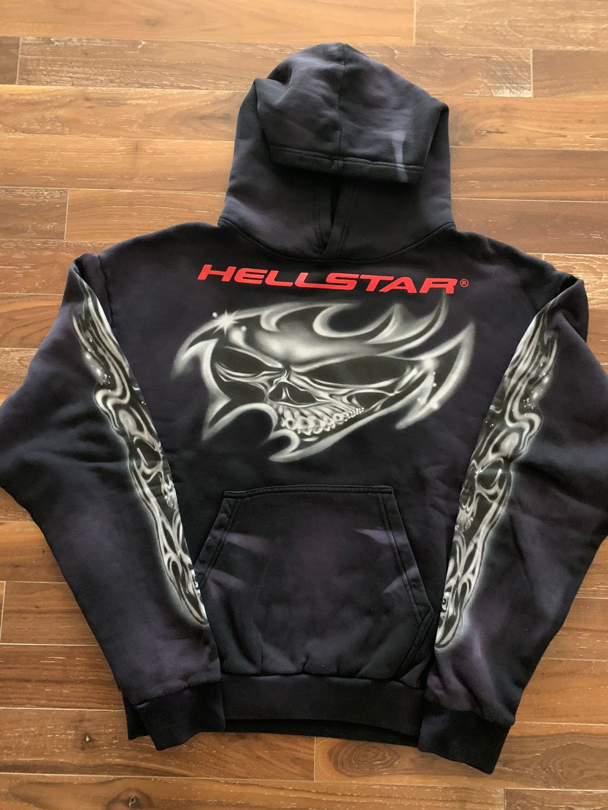 HELLSTAR Hellstar Hoodie Airbrushed Skull Size L | Grailed