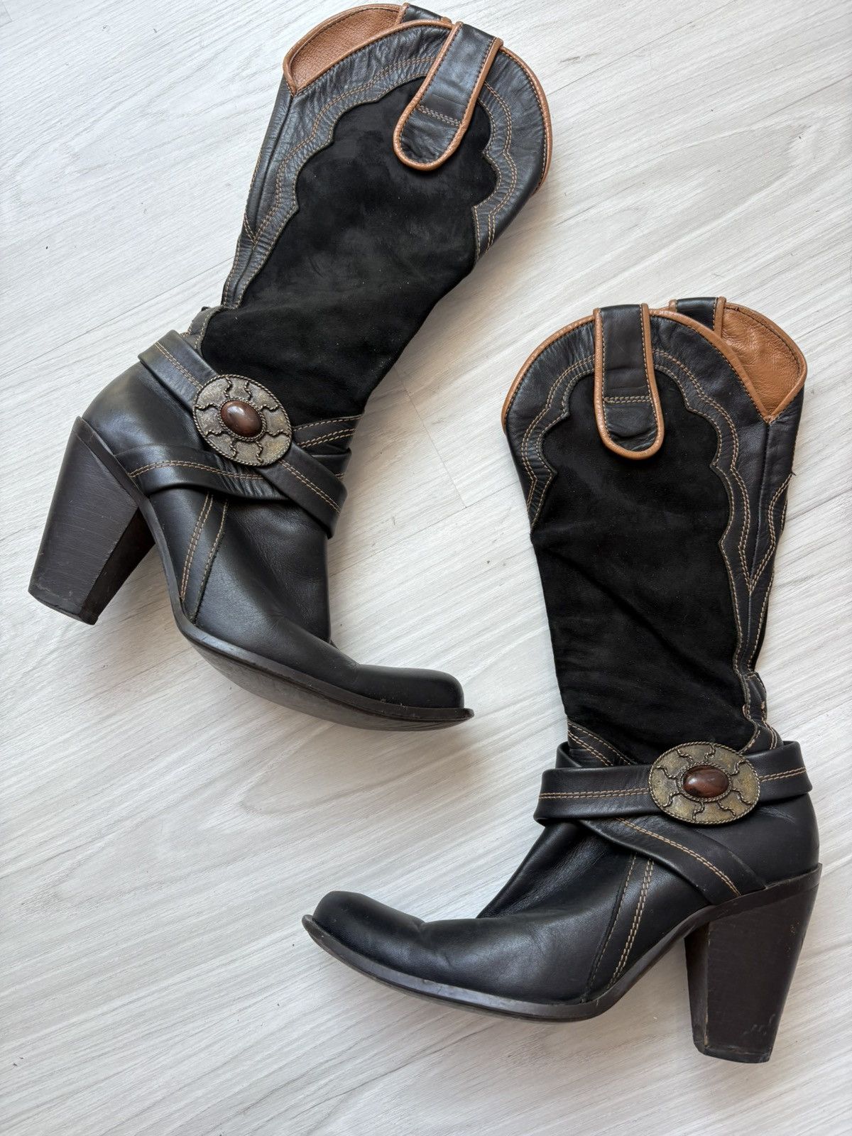 Vintage Y2k leather boots Size US 8 / IT 38 - 19 Thumbnail