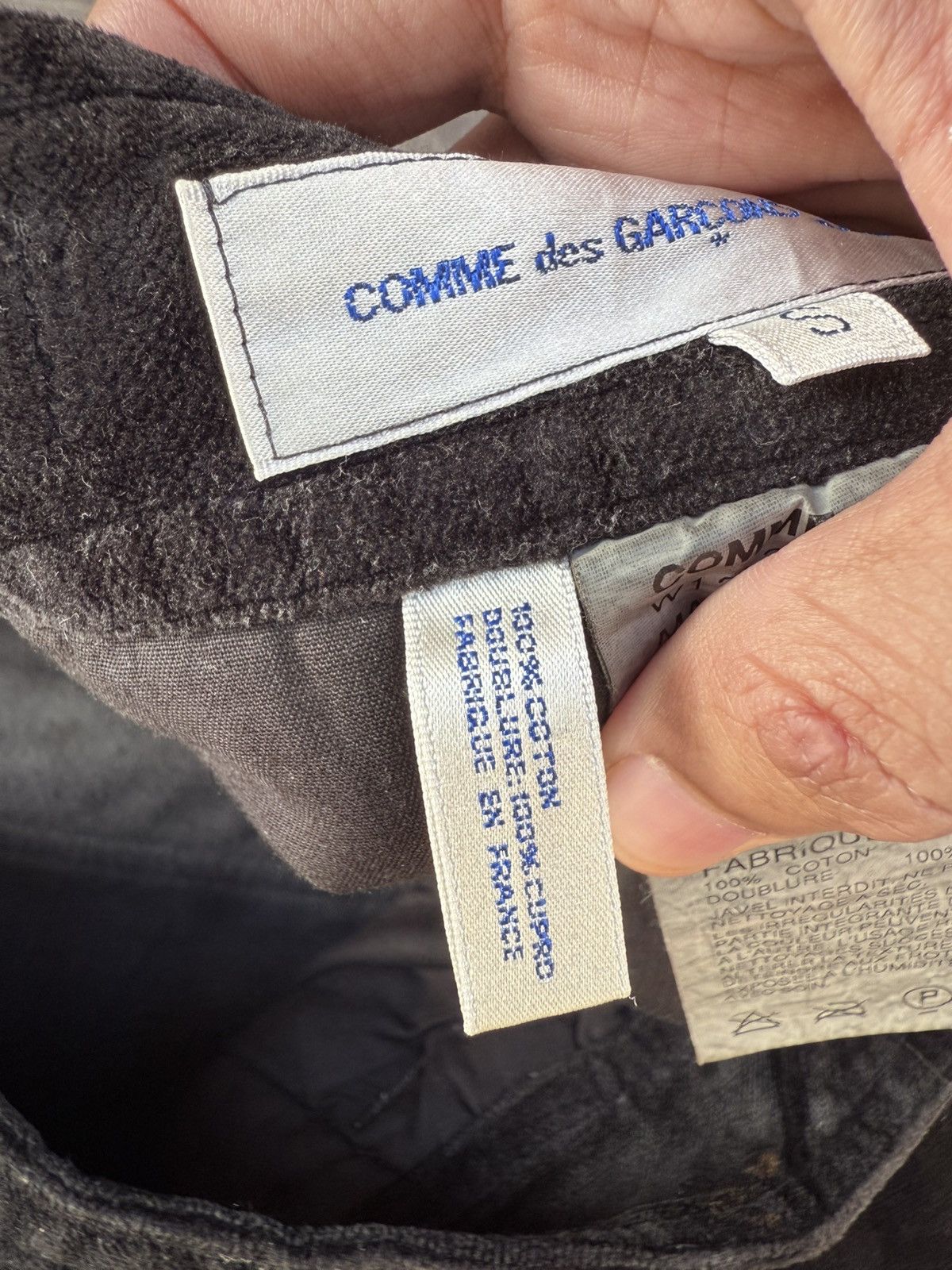 Comme des Garcons Homme Vintage 2000s COMME des GARCONS SHIRT Velvet Wide Pants Size US 33 - 9 Thumbnail
