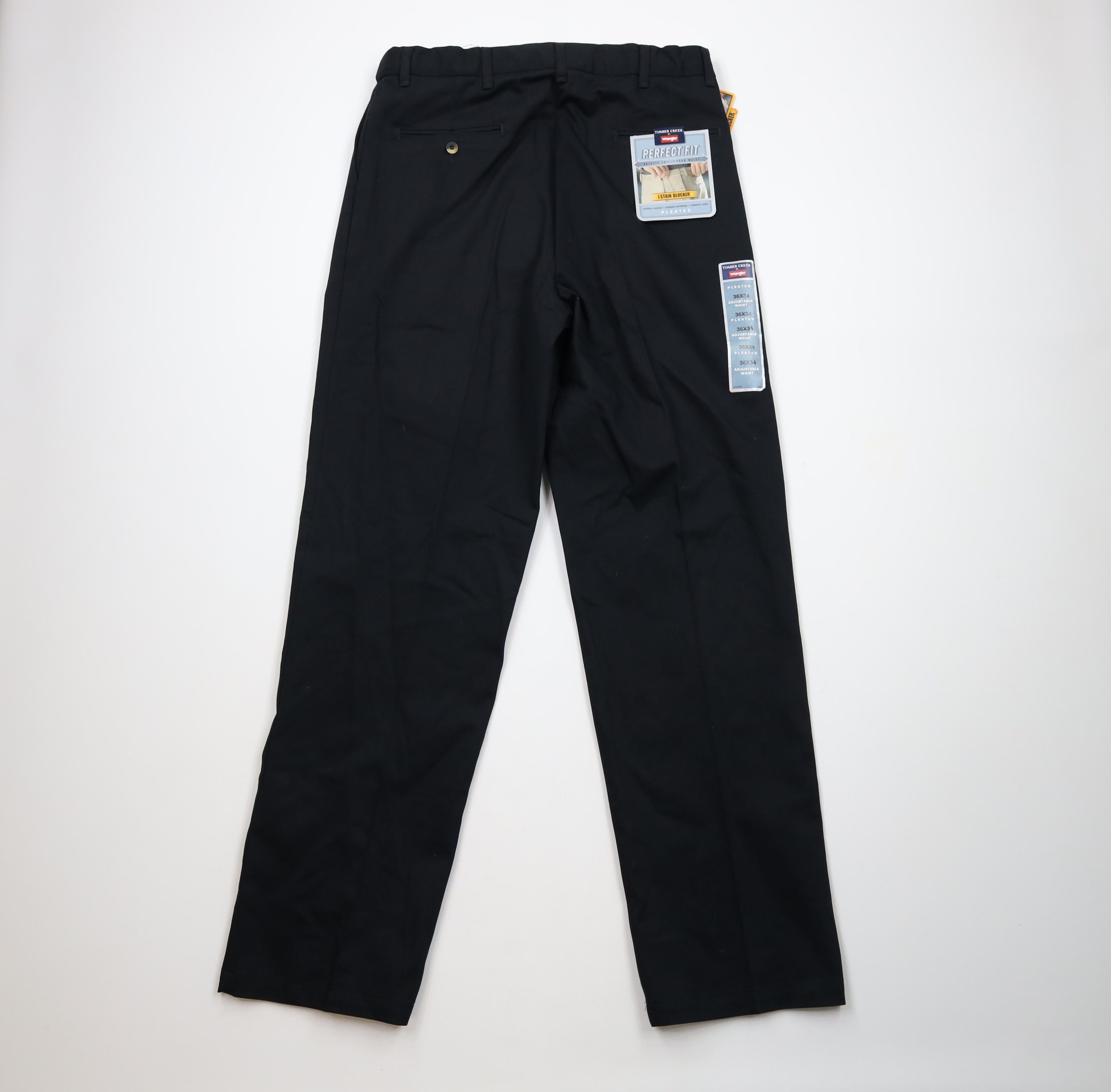 Vintage × Wrangler Deadstock Vintage Y2K Wrangler Wide Leg Chino Pants Black Size US 36 / EU 52 - 8 Thumbnail