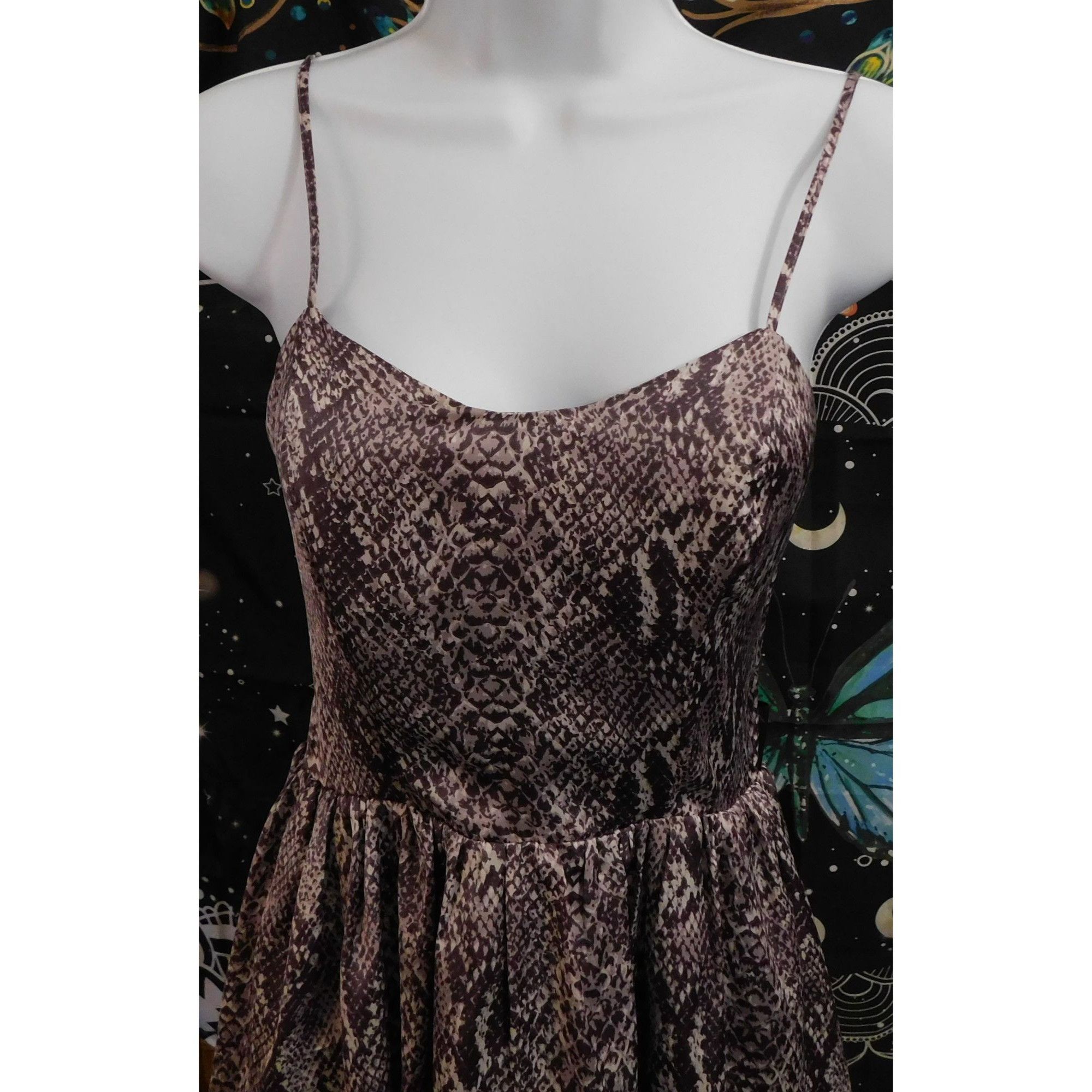 Other Vintage Material Girl Snake Print Party Dress Size M / US 6-8 / IT 42-44 - 3 Thumbnail