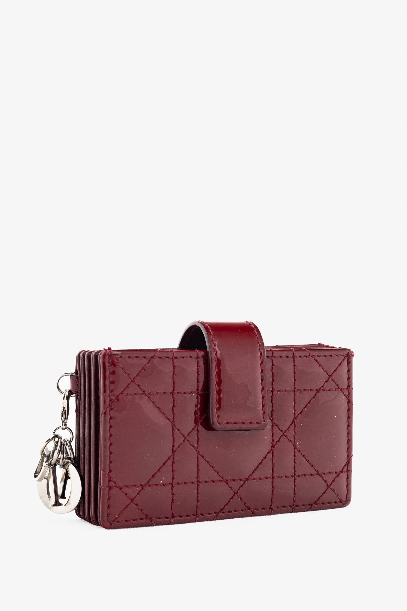 Dior Christian Dior Lady Dior Jasmine Patent Cannage Card Holder Size ONE SIZE - 2 Thumbnail