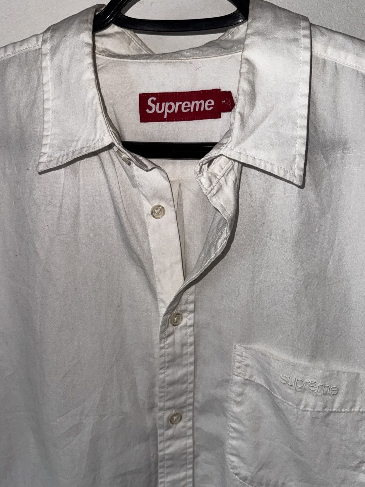 Supreme Supreme Aphex Twin Come To Daddy Button Up Shirt White Size US M / EU 48-50 / 2 - 3 Thumbnail