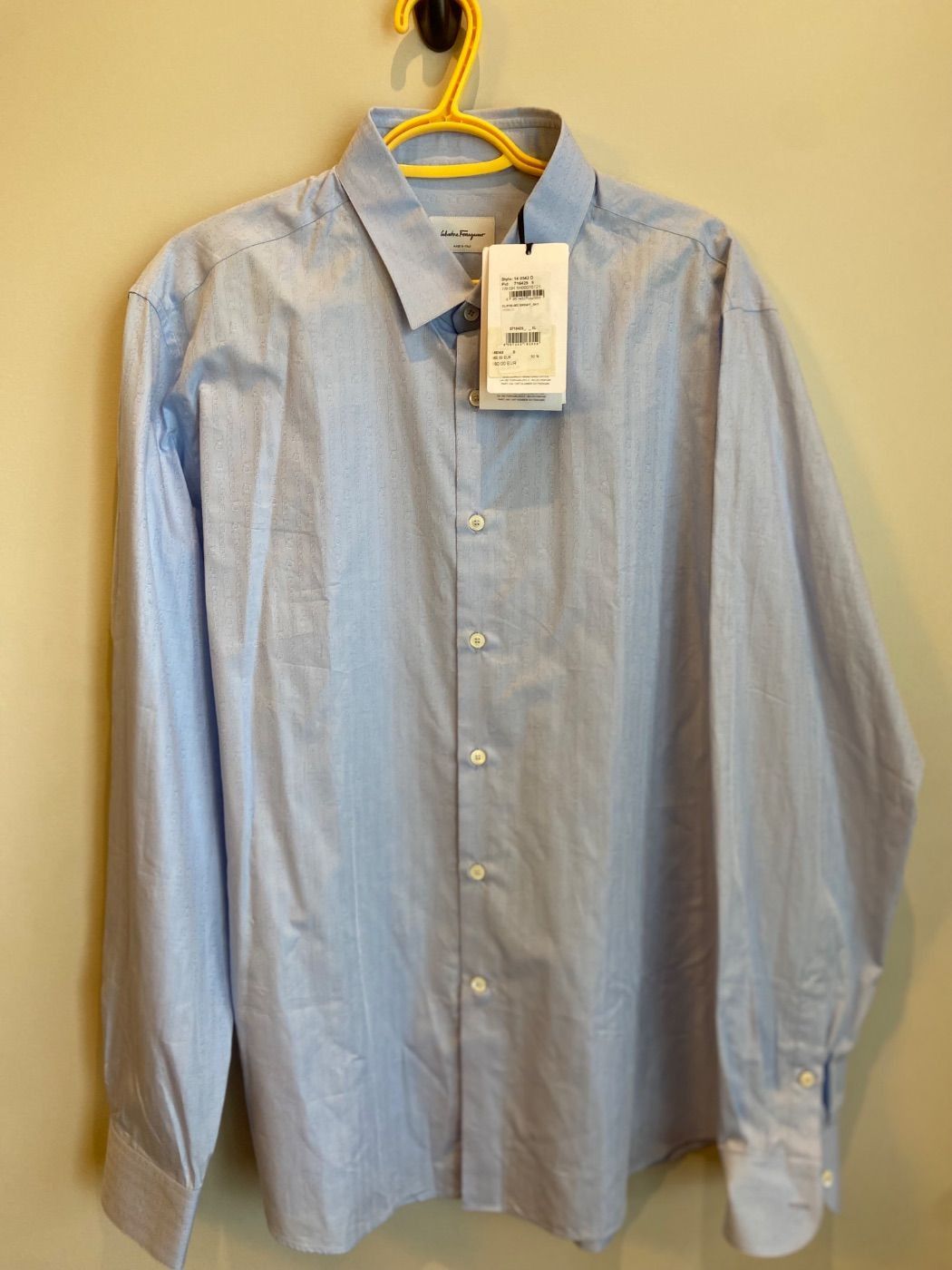 Salvatore Ferragamo Salvatore Ferragamo Dress Shirt Bright Sky Size XL Size US XL / EU 56 / 4 - 1 Thumbnail