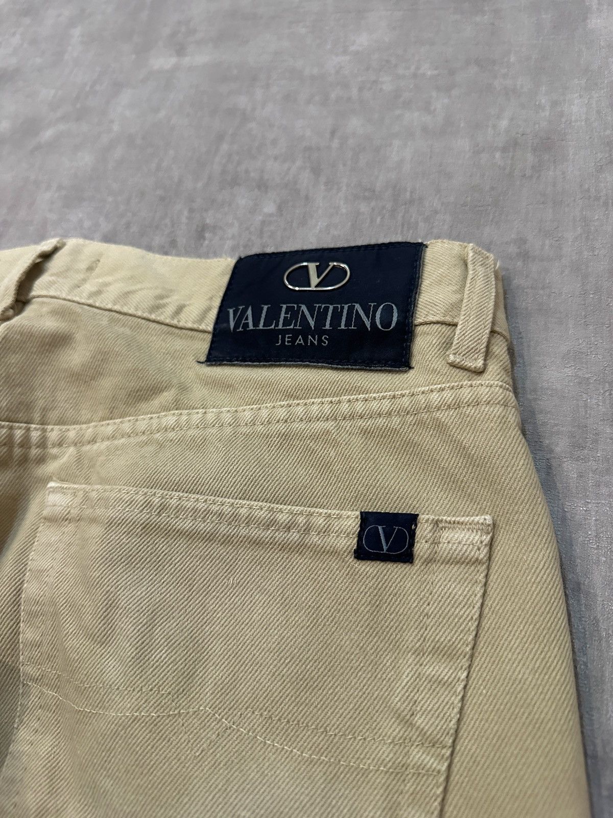 Valentino × Vintage Valentino Jeans Vintage 90s Beige Casual Pants Size US 33 - 5 Thumbnail