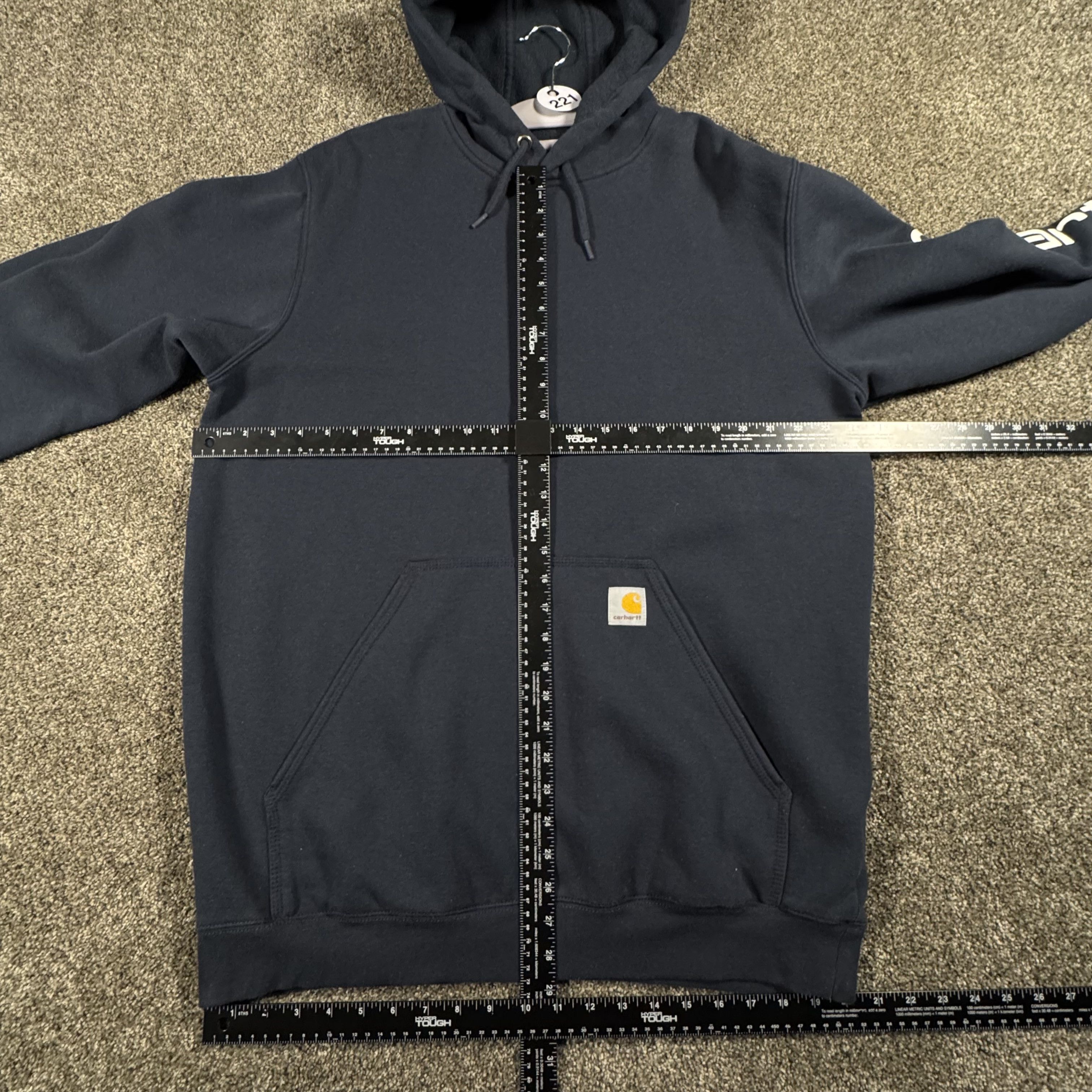 Carhartt Carhartt Mens Navy Blue Large Tall Logo Hoodie Size US L / EU 52-54 / 3 - 2 Thumbnail