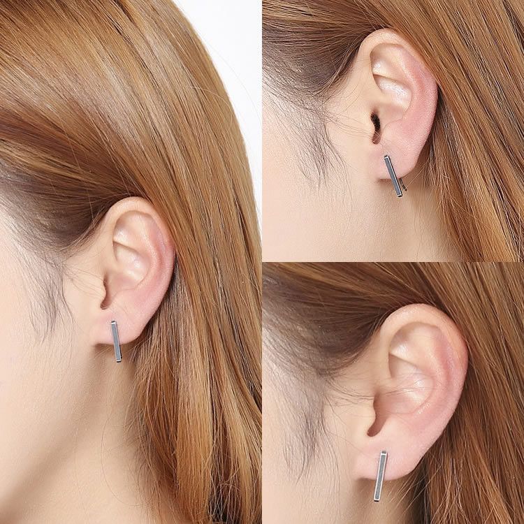Jewelry Modern Earrings One Pairs Chrome Jewelry Size ONE SIZE - 6 Thumbnail