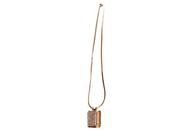 Lanvin Lanvin Retro Paris Two-Tone LL Monogram Pendant Necklace Size ONE SIZE - 4 Thumbnail
