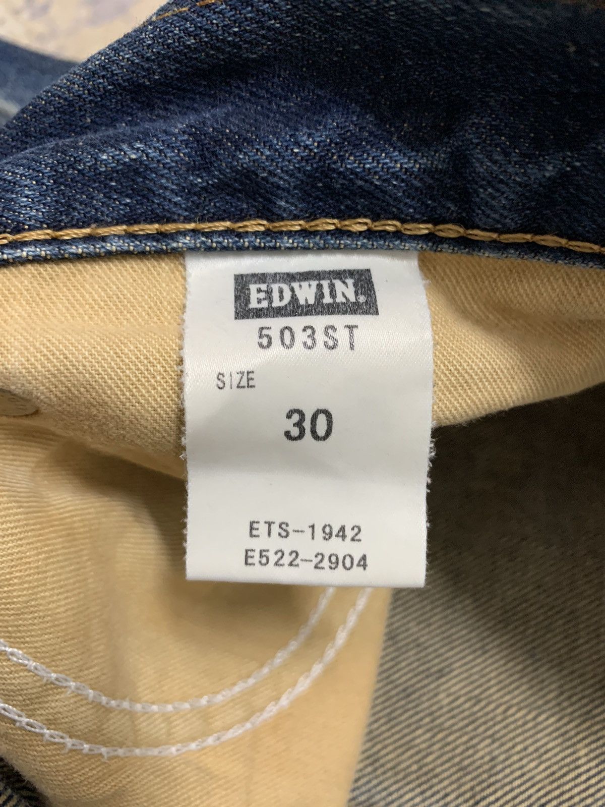Japanese Brand Vintage Edwin Lot 503 Distressed Mud Wash Denim Jeans 32x28 Size US 32 / EU 48 - 18 Thumbnail