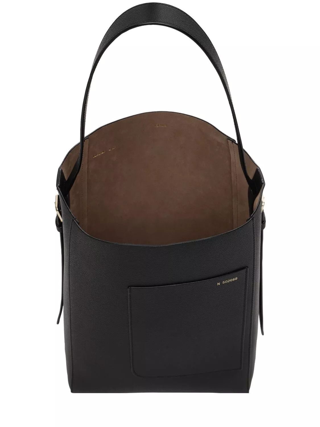 Valextra VALEXTRA Bucket Medium Black Leather Tote Bag New Size ONE SIZE - 4 Thumbnail