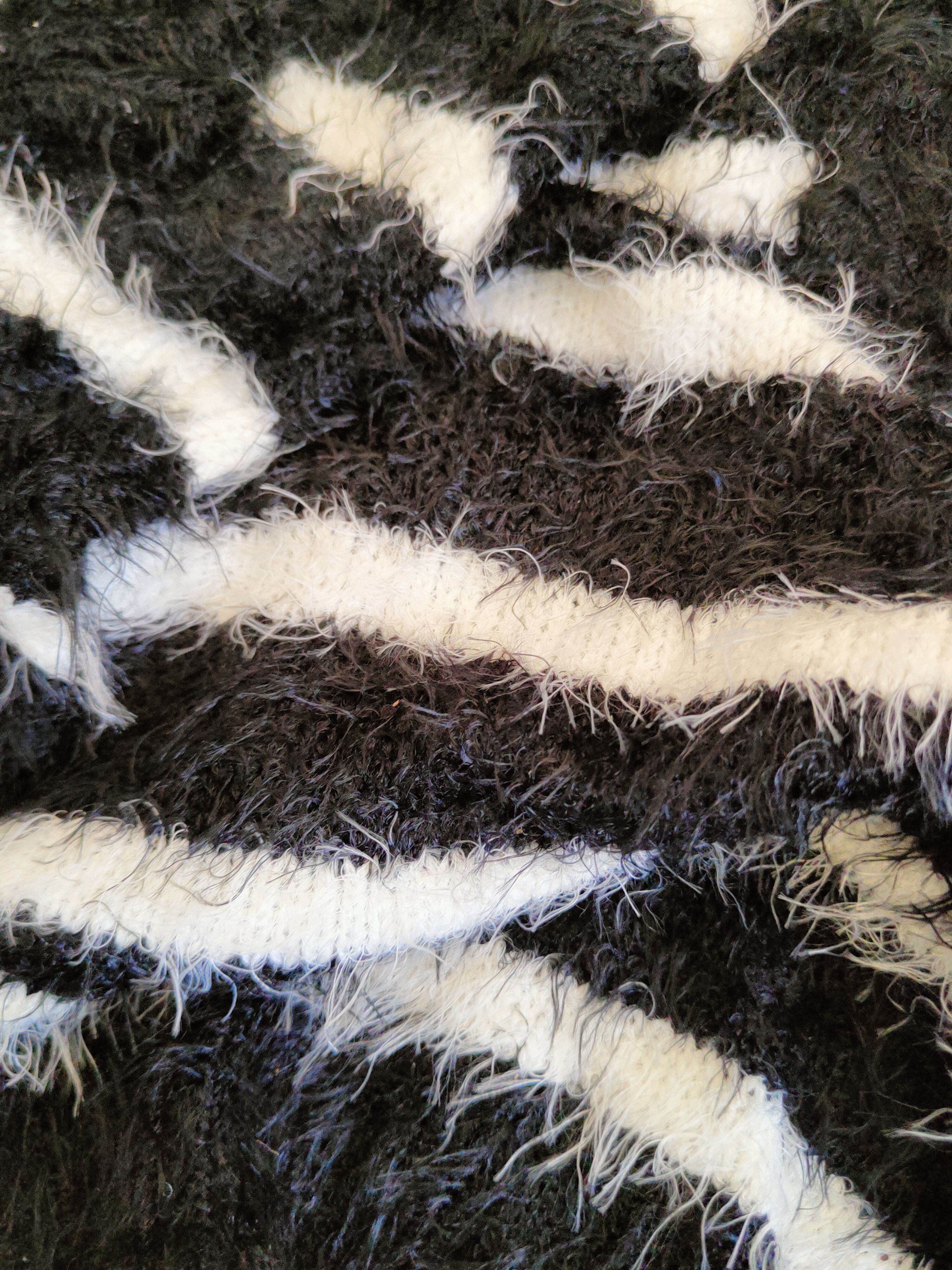 Japanese Brand DL Avail Jean Black White Fur Mohair Knitwear #46-924 Size M / US 6-8 / IT 42-44 - 12 Thumbnail