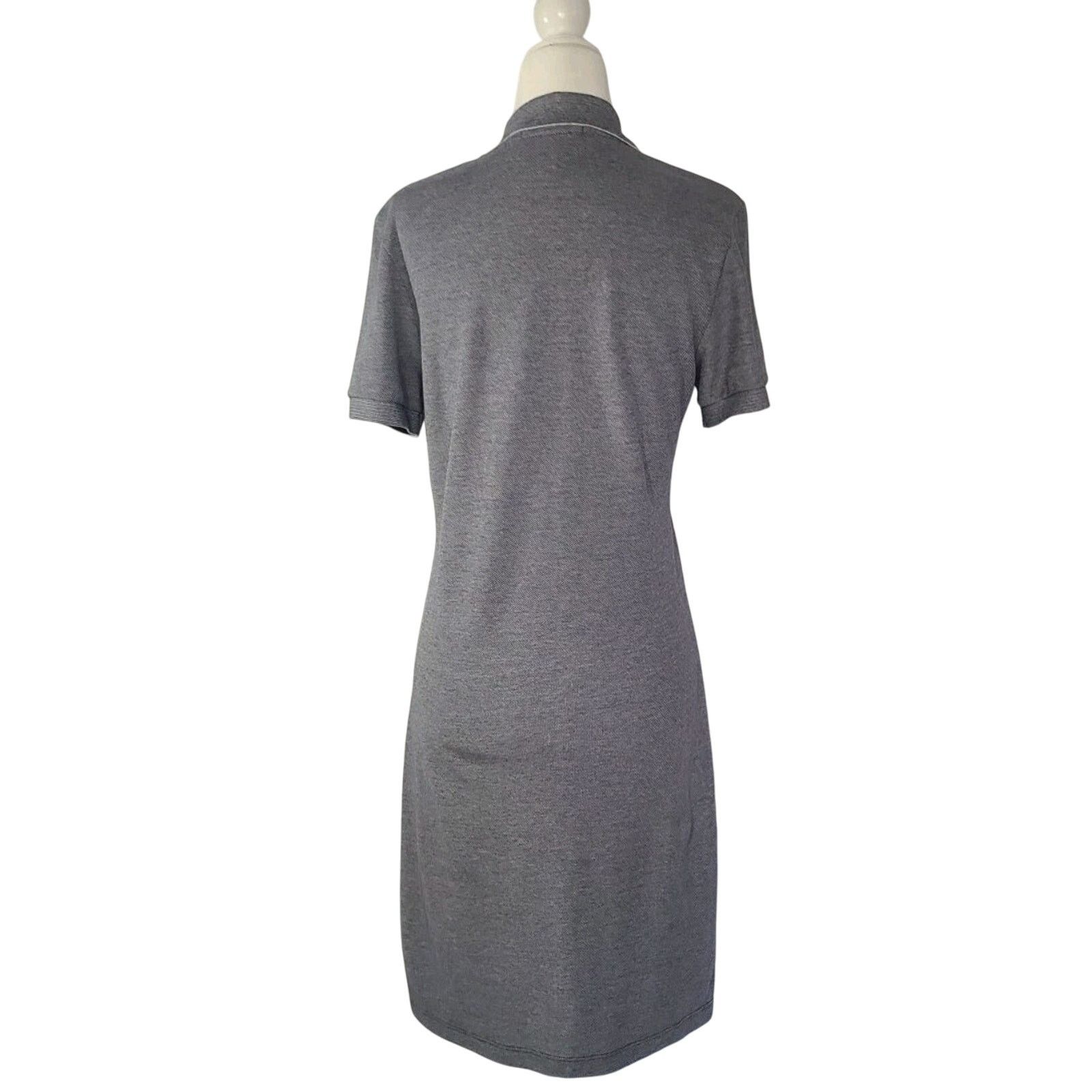 Lacoste New Lacoste Womens Dark Gray Pique Polo Mini Dress US Small Size S / US 4 / IT 40 - 8 Thumbnail