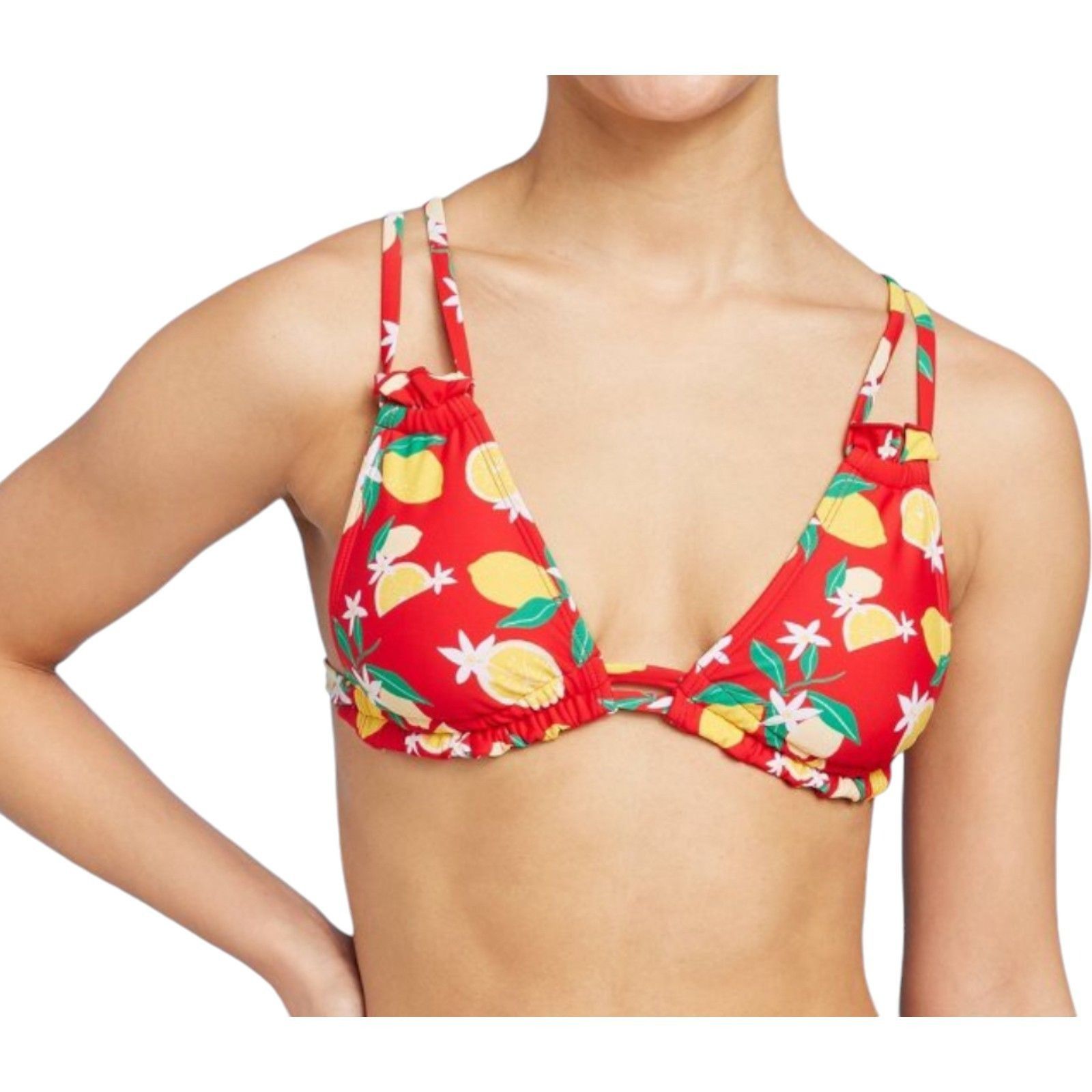 Other Wild Fable - Women's Strappy Triangle Bikini Top - Red Lemon Size ONE SIZE - 1 Thumbnail