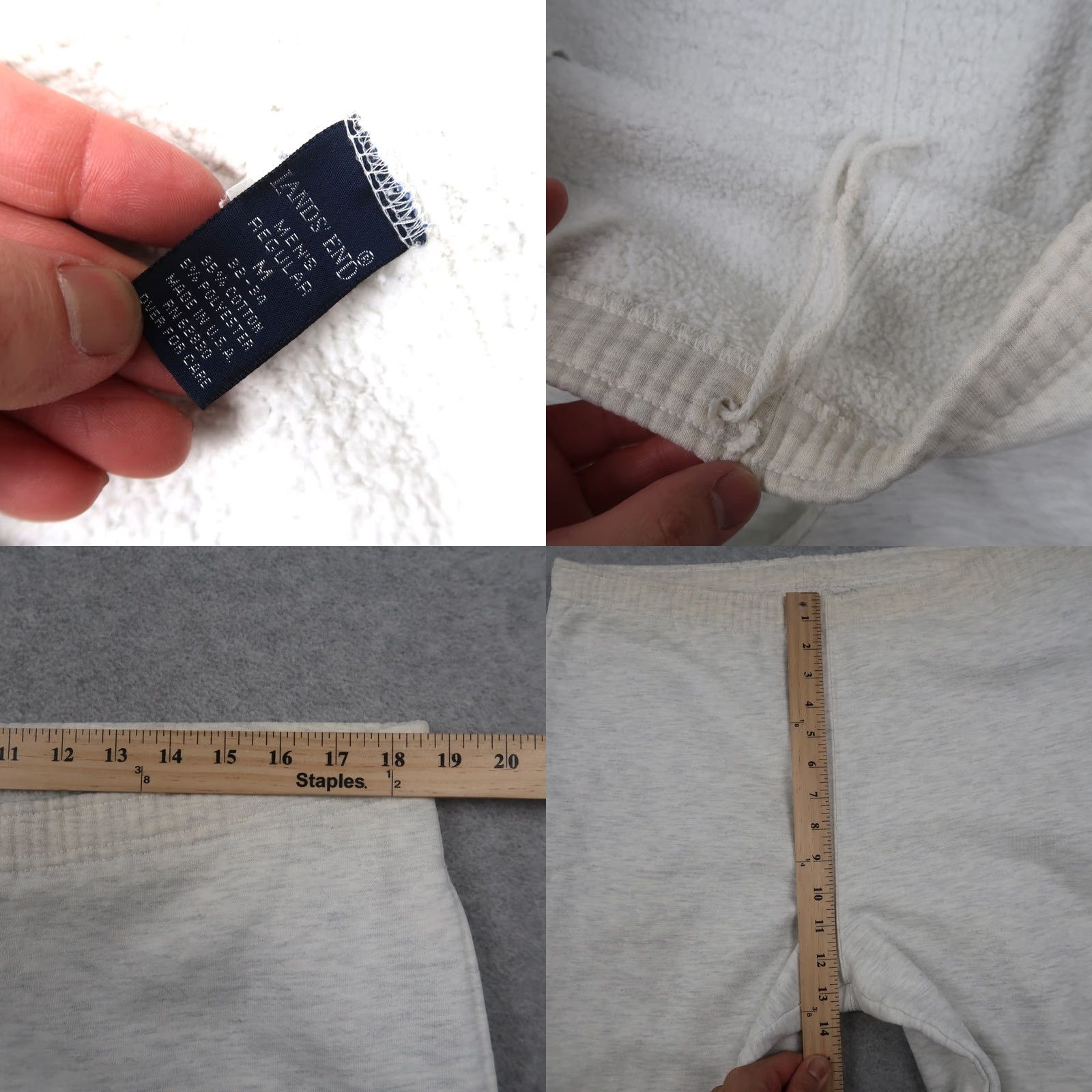 Lands' End VINTAGE Lands End Sweatpants Mens M Gray Athletic Drawstring Pants Size US 31 - 8 Thumbnail