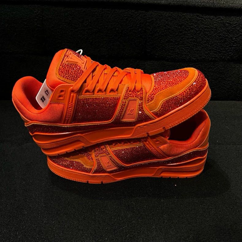 Louis Vuitton Louis Vuitton Trainer Orange Full Drill Board Shoes Size US 10 / EU 43 - 4 Thumbnail