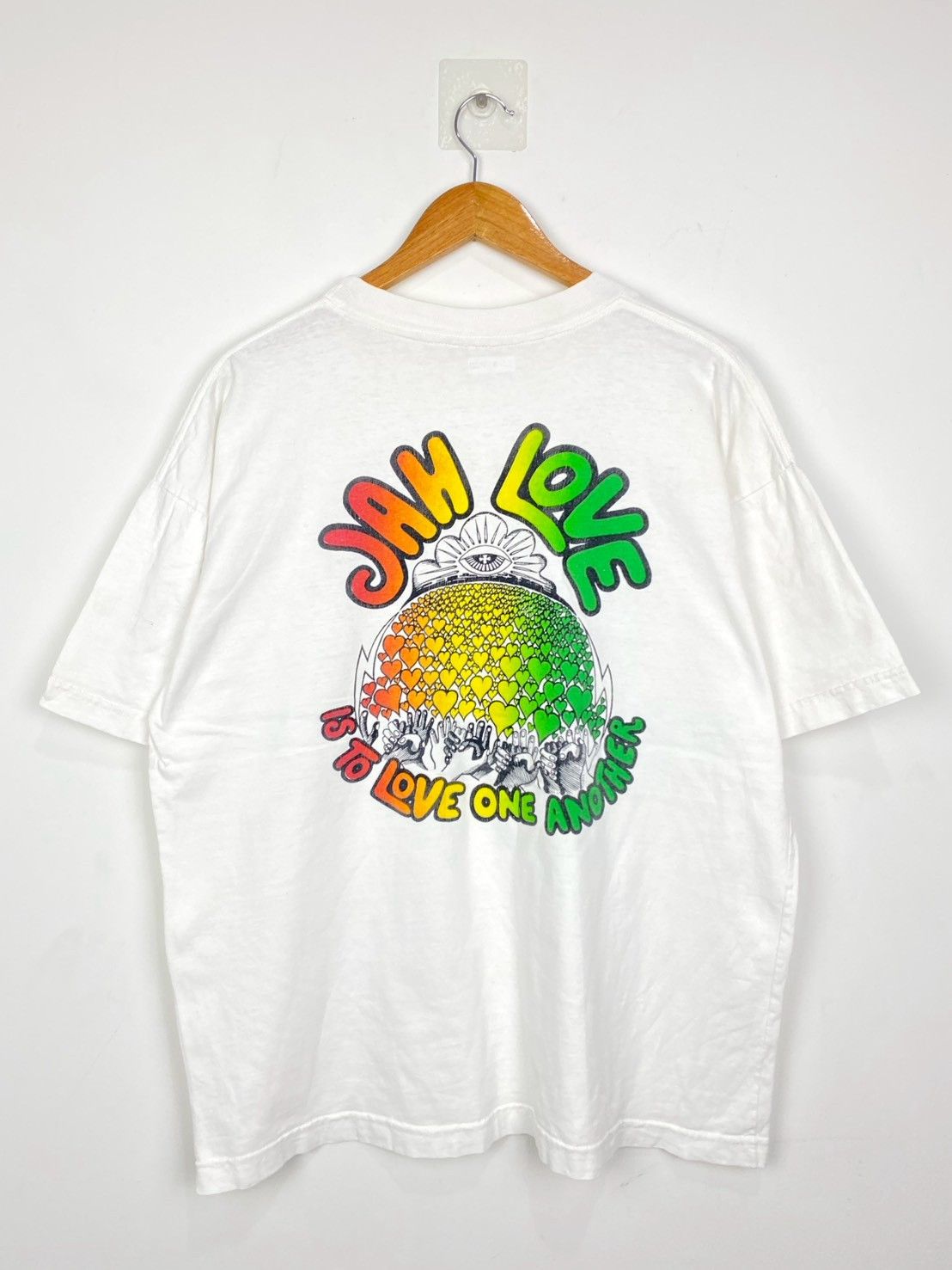 Vintage Vintage Jah Love T-Shirts XL DO2223 Size US XL / EU 56 / 4 - 1 Thumbnail