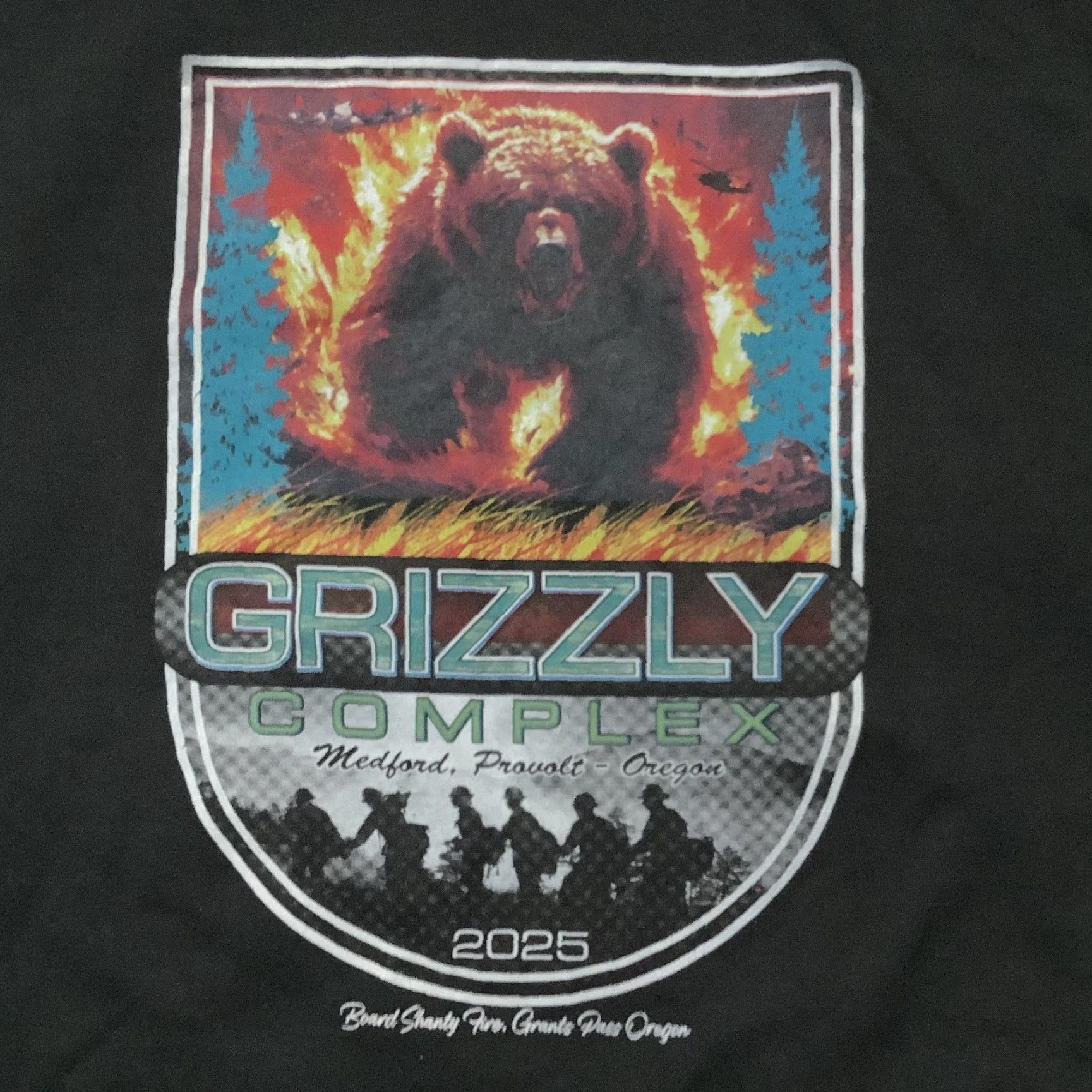 Port & Company Port & Company Hoodie Mens 3XL Black Oregon 2025 Grizzly Complex Wildfires Graphic Print על Size US XXL / EU 58 / 5 - 2 Thumbnail