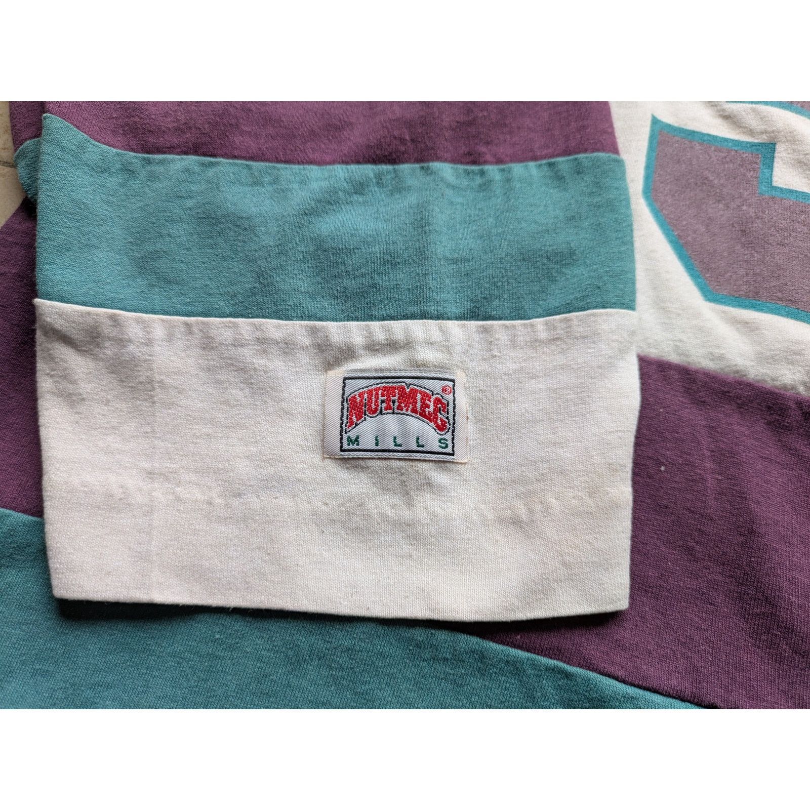 NHL × Starter Anaheim Mighty Ducks 90s NUTMEG Rugby shirt L white NHL vtg Size US L / EU 52-54 / 3 - 9 Thumbnail
