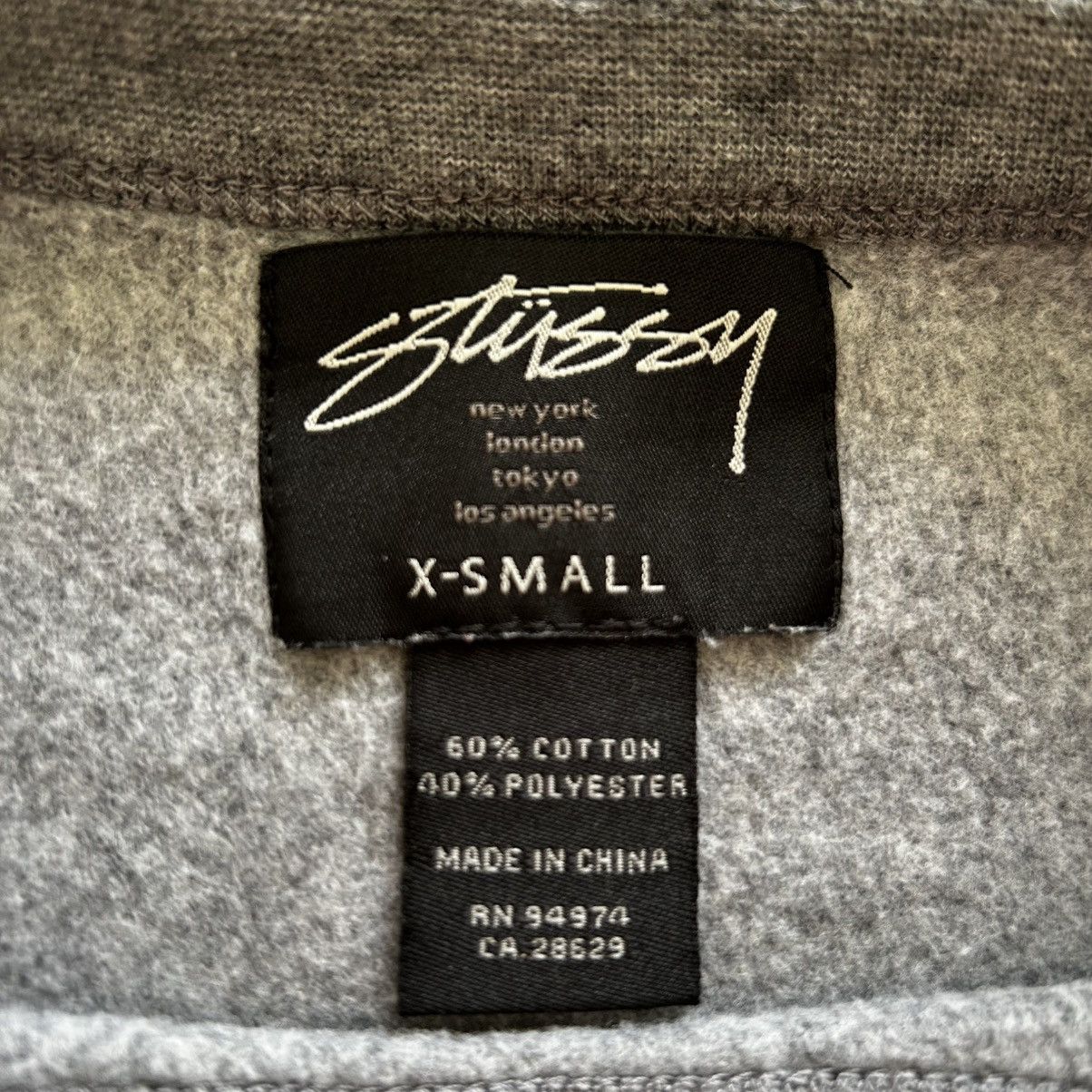 Stussy Authentic Stussy Vintange Y2K 8 Ball Grey Cropped Sweatshirt Size XS / US 0-2 / IT 36-38 - 3 Thumbnail