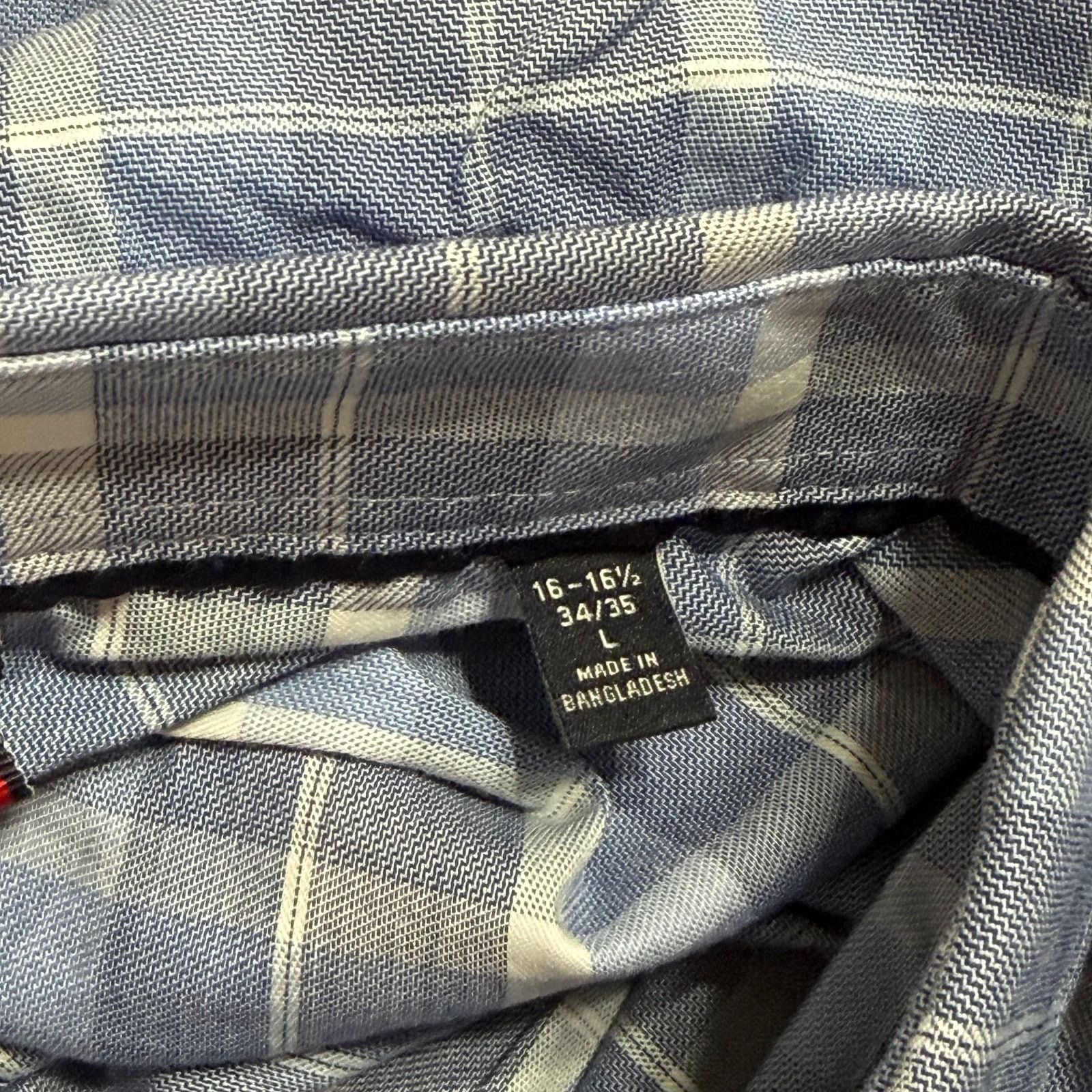 Tommy Hilfiger Tommy Hilfiger Blue Plaid Button-Up Shirt | Sz 16-16.5 Size US L / EU 52-54 / 3 - 6 Thumbnail