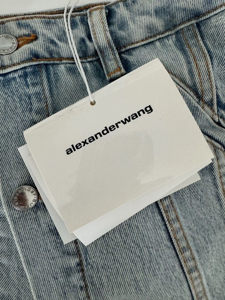 Alexander Wang Denim Shorts Skirt Asymmetrical-