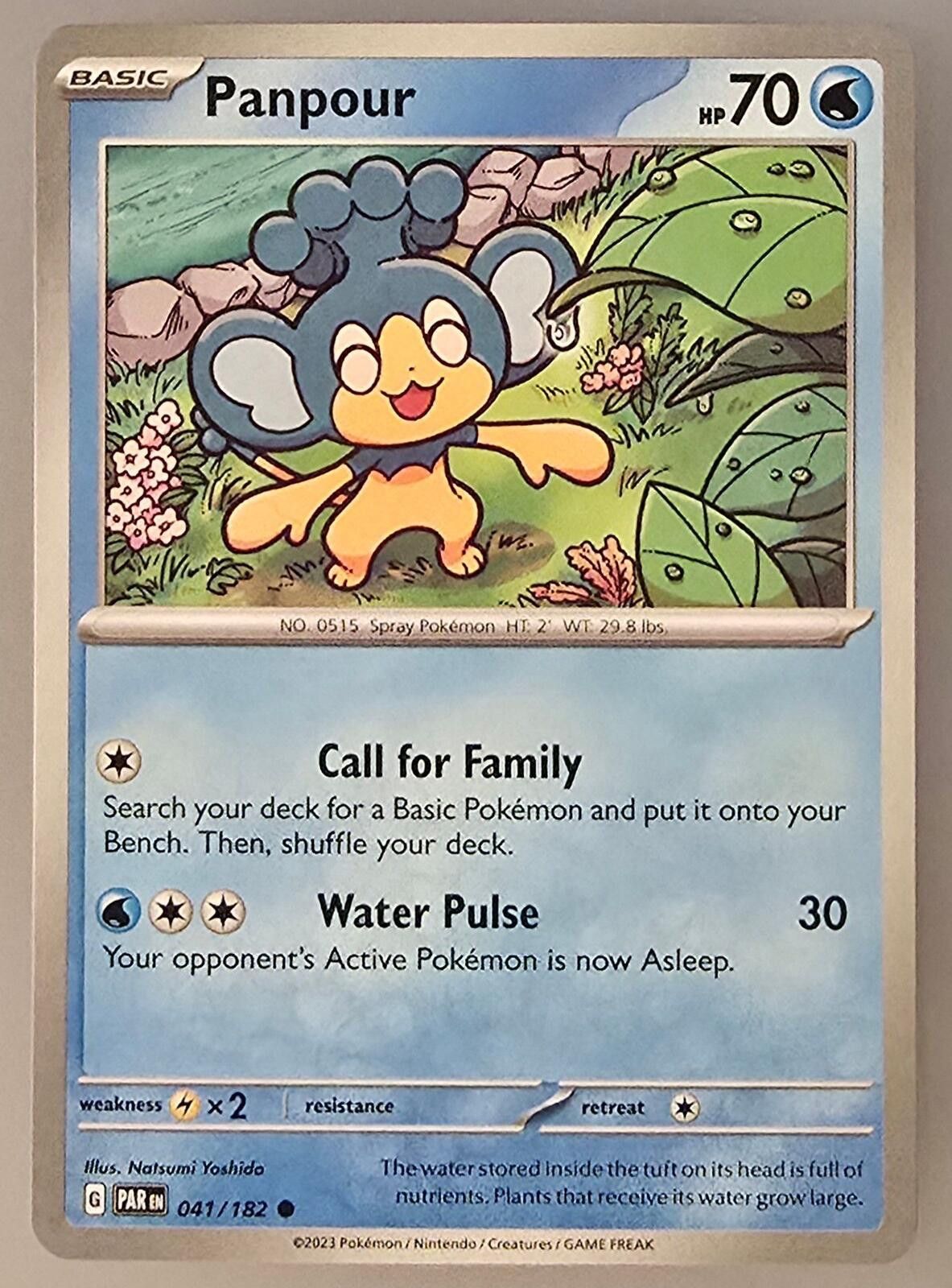 Pokemon Panpour Pokémon card from Paradox Rift Size ONE SIZE - 1 Thumbnail