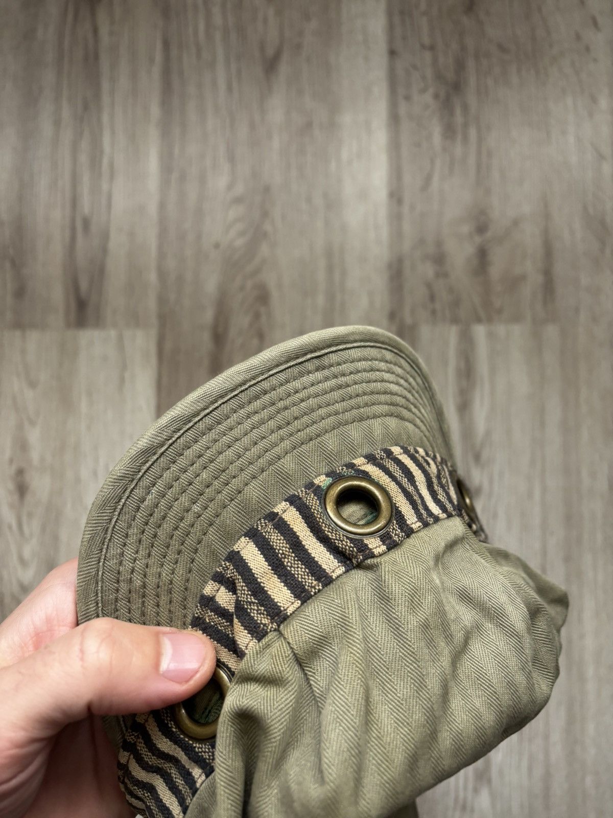 Denim & Supply Ralph Lauren Denim Supply Ralph Lauren Work Cap Khaki Cotton Stripe Band Size ONE SIZE - 7 Thumbnail