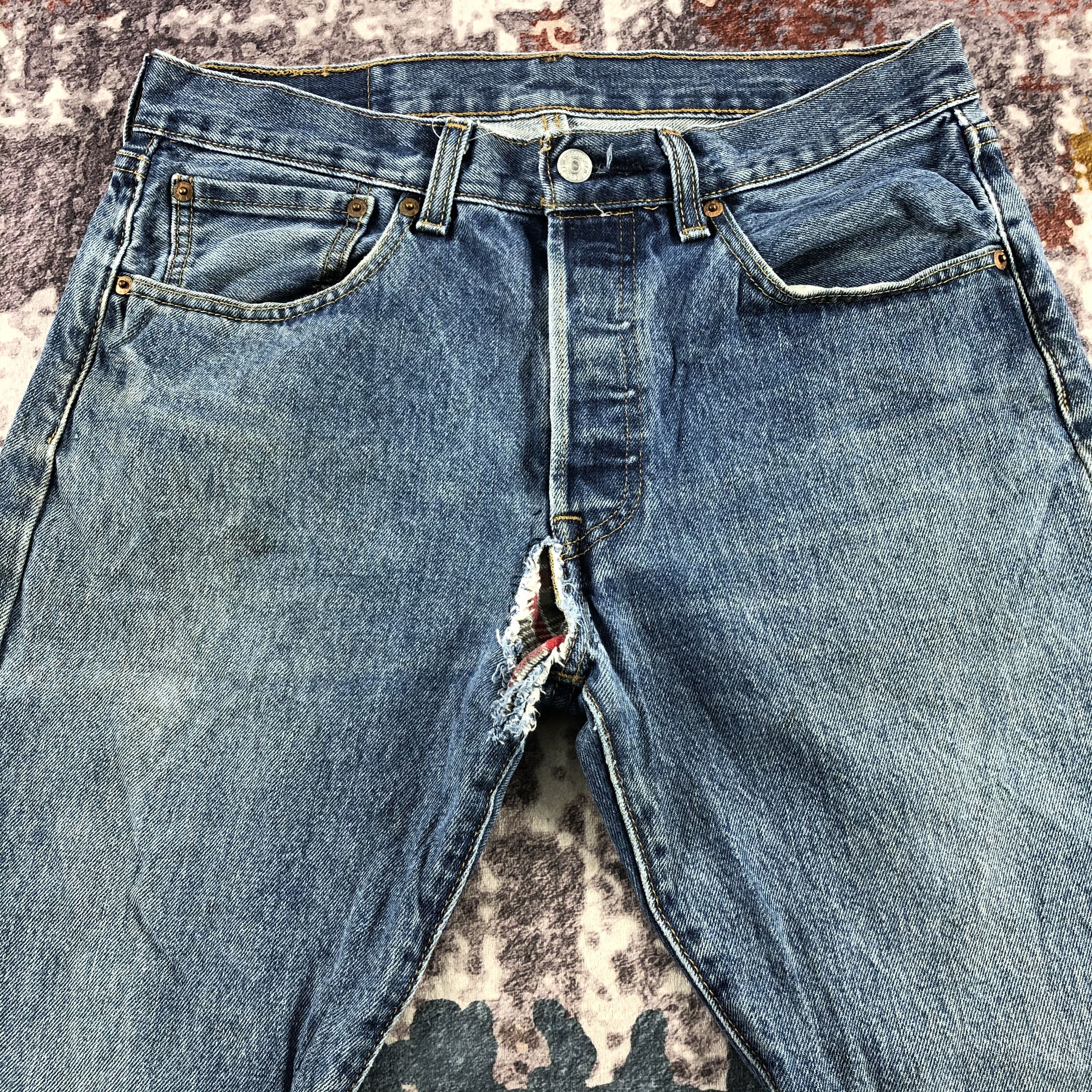 Levi's Vintage Blue Wash Levis 501 Jeans-JM3086 Size US 33 - 3 Thumbnail
