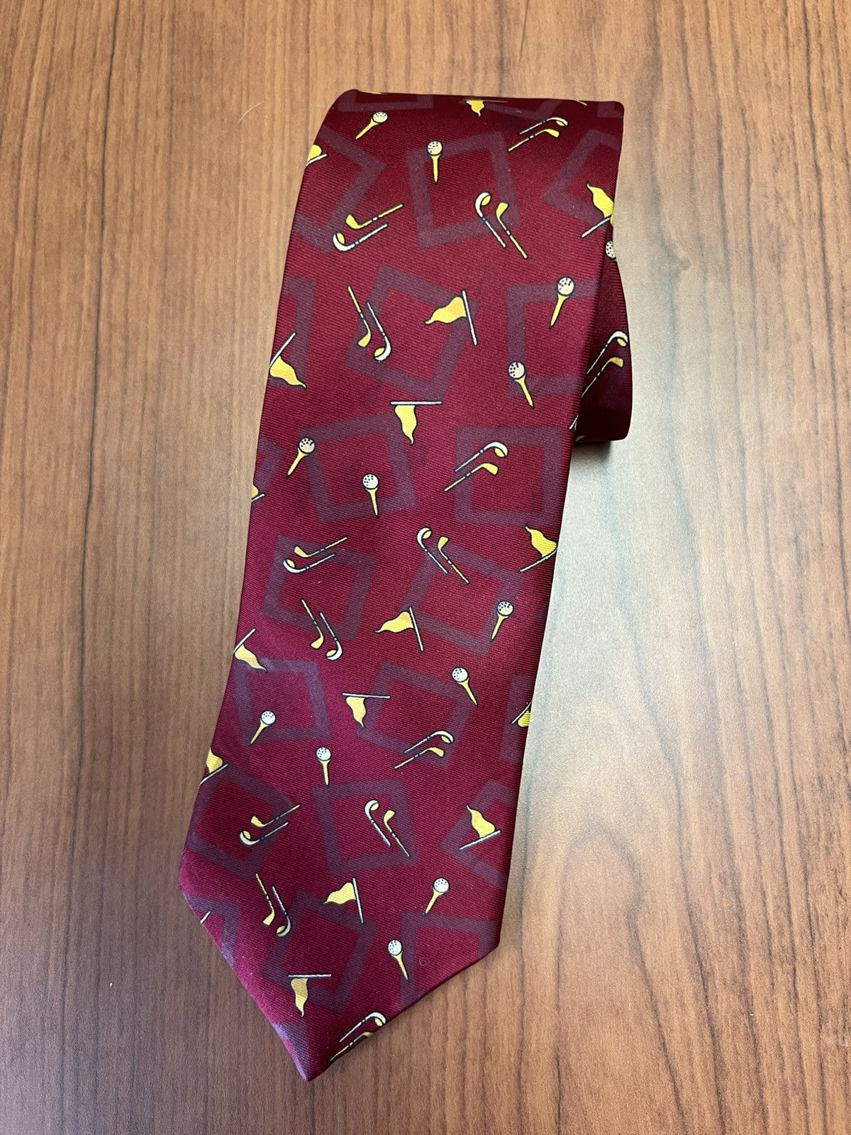 Other Cacharel Silk Necktie Golf Print Italy Vintage Tie WPL 13303 Size ONE SIZE - 3 Thumbnail
