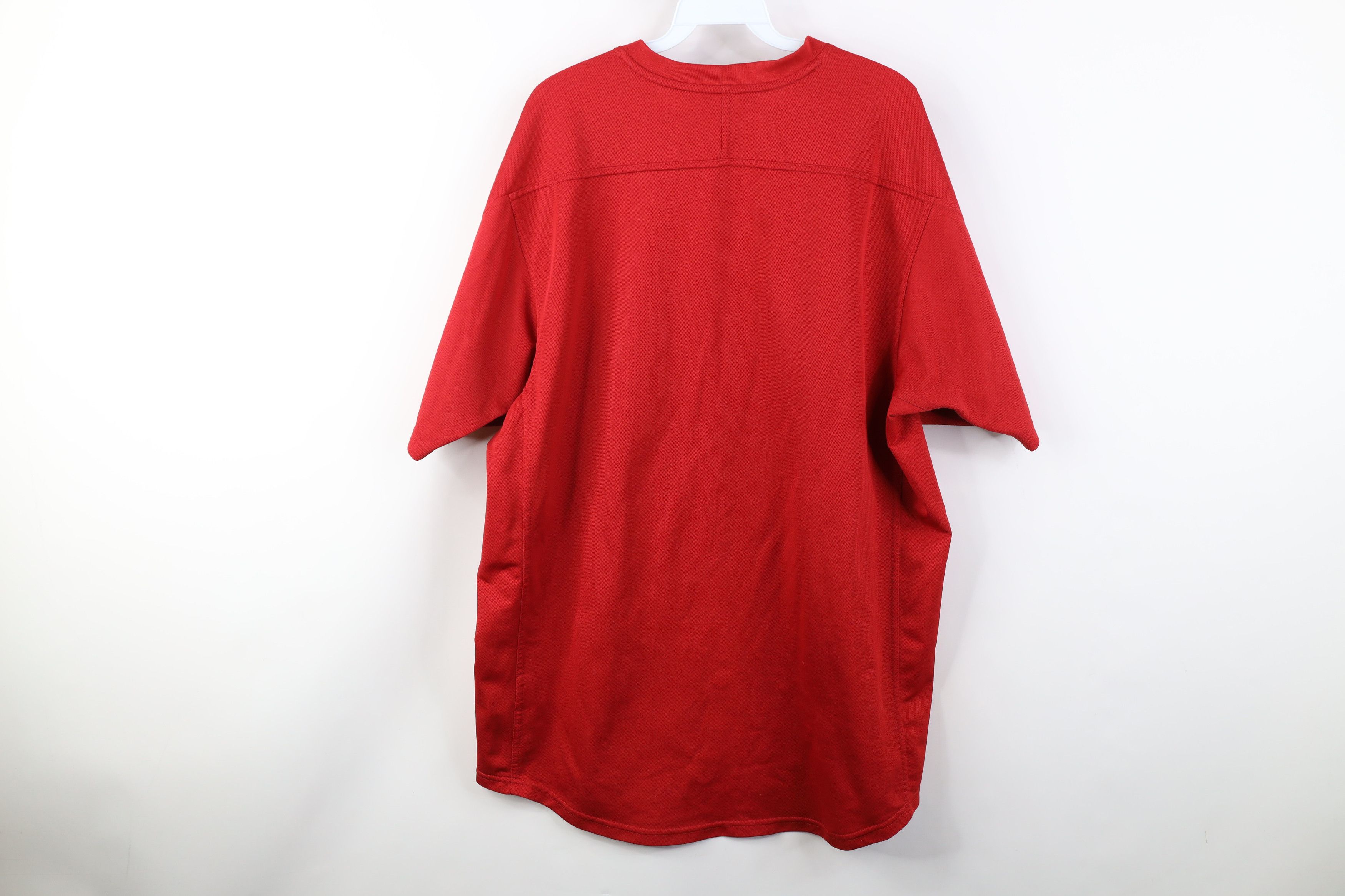 Nike Vintage Y2K Nike Mini Swoosh Knit Short Sleeve T-Shirt Red Size US XL / EU 56 / 4 - 10 Thumbnail