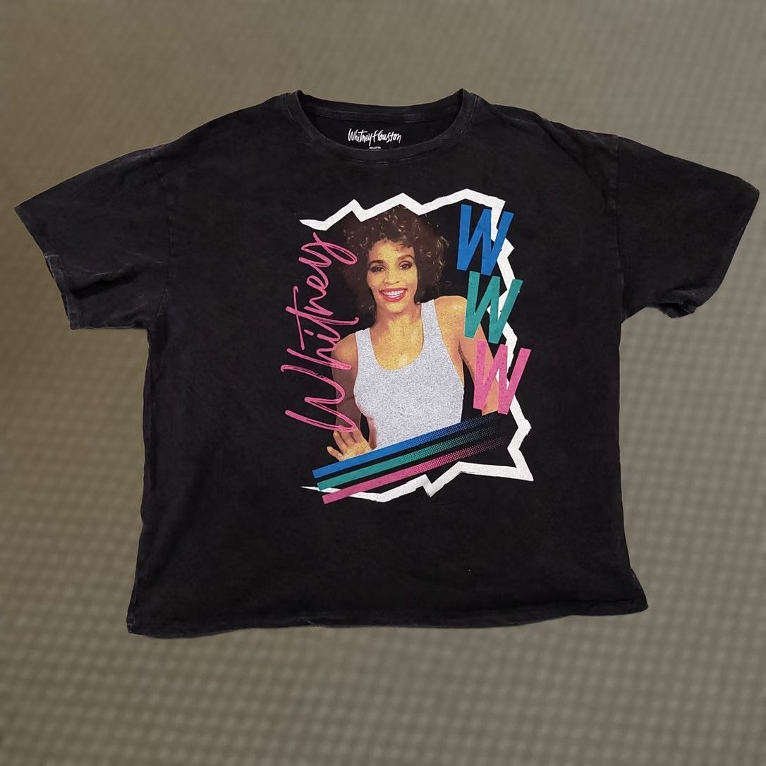 Vintage Whitney Houston Short Sleeve Band T Shirt Women's XL Black Burnout Big Graphic T-Shirt Women Size XL / US 12-14 / IT 48-50 - 1 Thumbnail