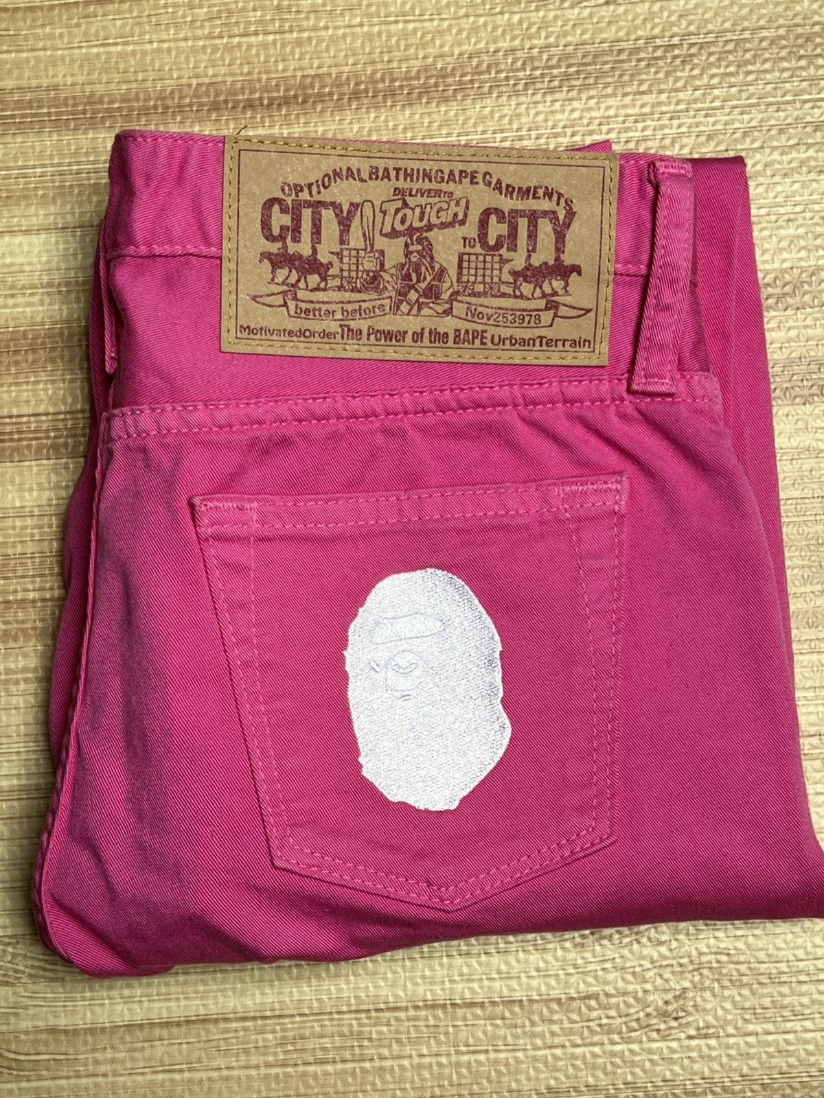 Bape Rare og Bape pink jeans ape head xxs Size 22" - 6 Thumbnail