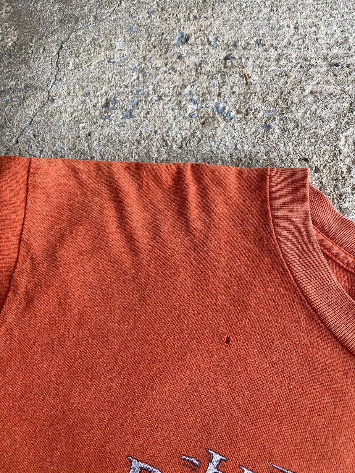 Harley Davidson × Vintage Vintage Y2K Harley Davidson Faded Orange Shirt Size US XL / EU 56 / 4 - 3 Thumbnail