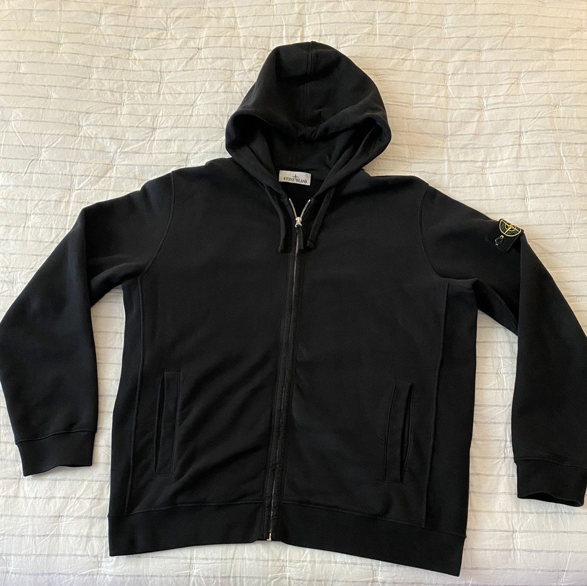 Stone Island Stone Island Logo Patch Zip-Up Hoodie Black XXL Size US XXL / EU 58 / 5 - 3 Thumbnail