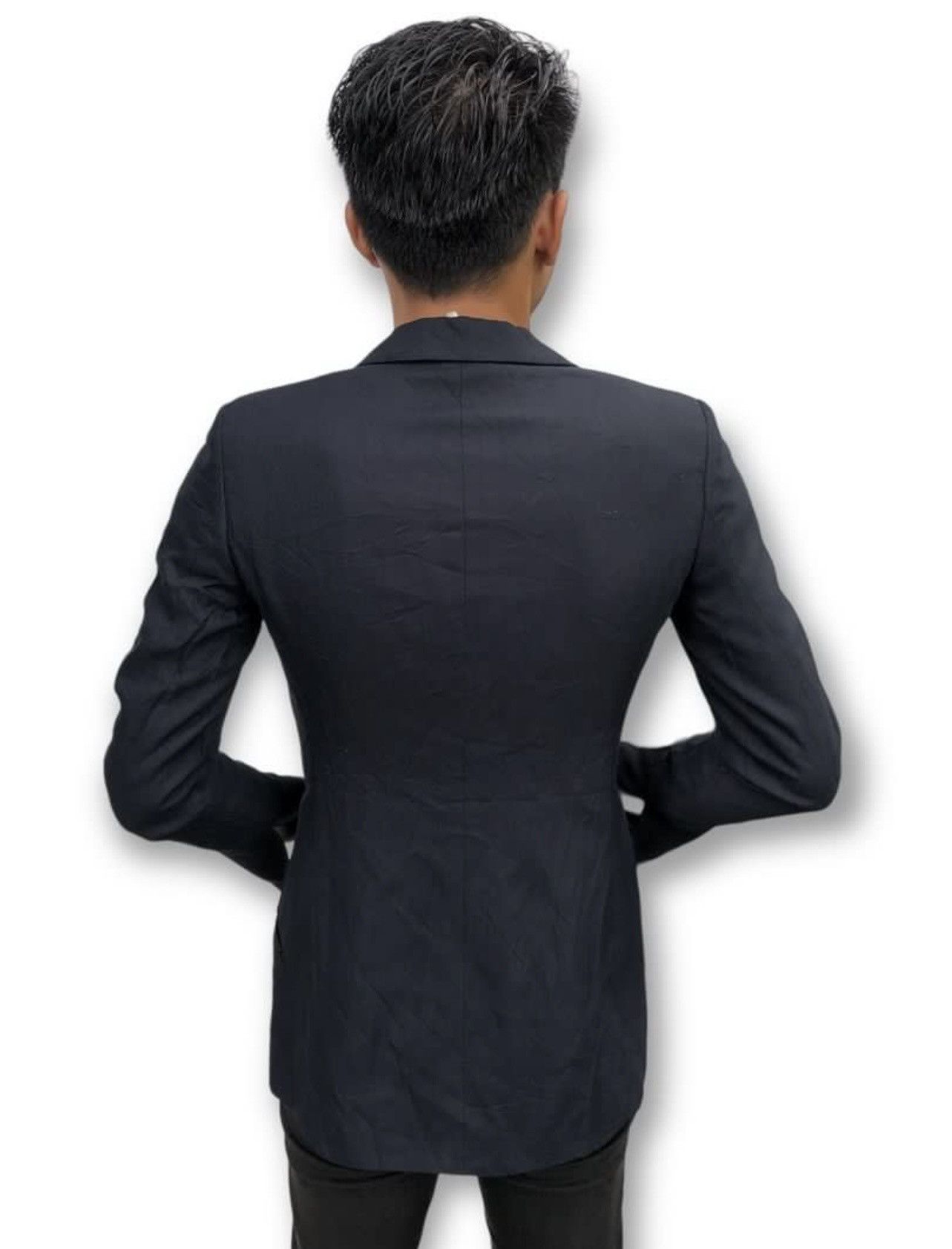 Versace 🔥VINTAGE VERSACE ITALY SINGLE-BREASTED SUIT/JACKET NAVY Size US S / EU 44-46 / 1 - 4 Thumbnail