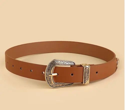 Other Brown Color PU Leather Belt Size ONE SIZE - 2 Thumbnail
