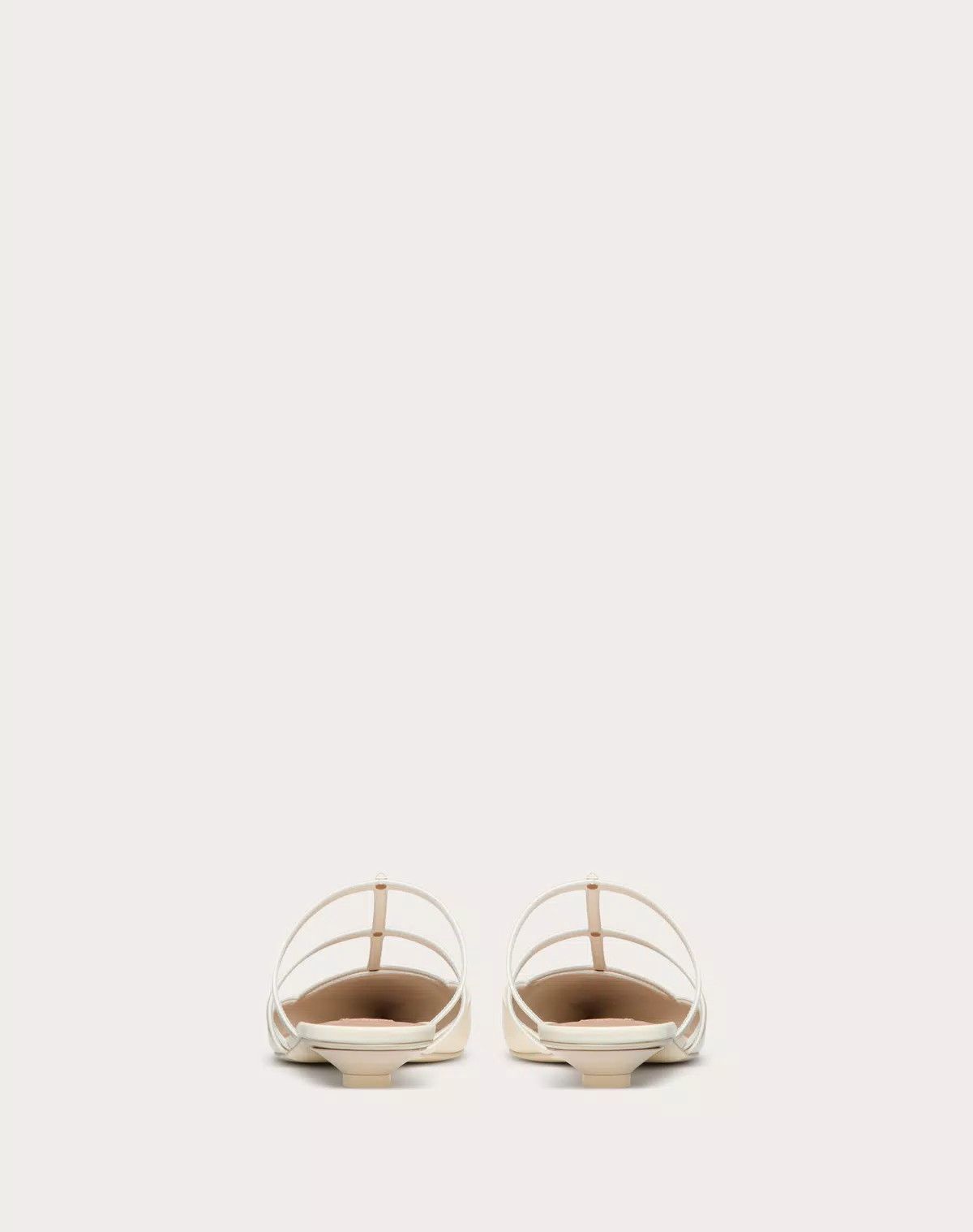 Valentino o1s1wg110426 Rockstud Wispy Calfskin Mules in Ivory Size US 6 / IT 36 - 3 Thumbnail