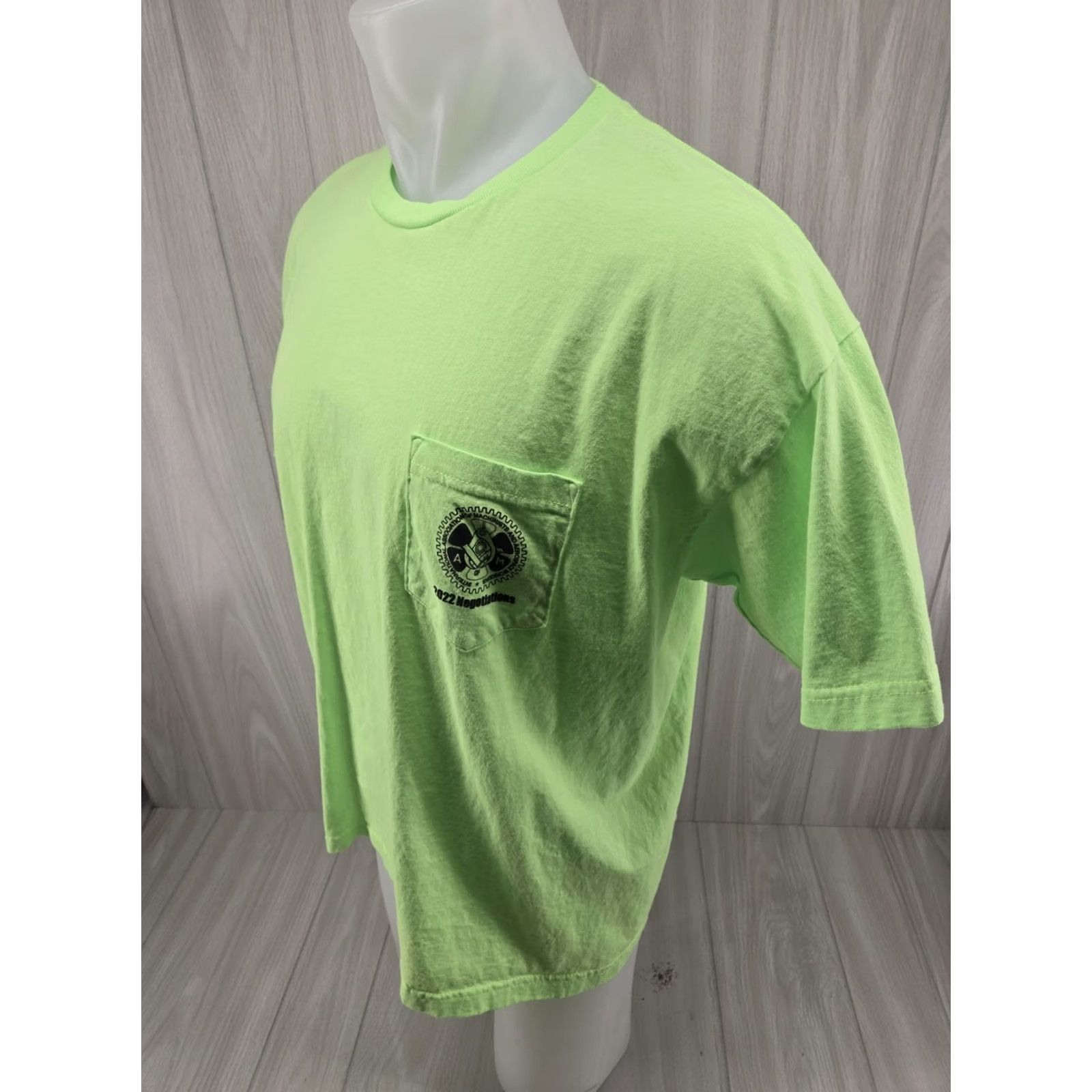 Gildan VINTAGE Gildan Heavy Cotton T-Shirt International Association of Machinists and Aerospace Workers 2022 XL Green Unisex Adults Crew Neck Short Sleeve】 Size US XL / EU 56 / 4 - 5 Thumbnail