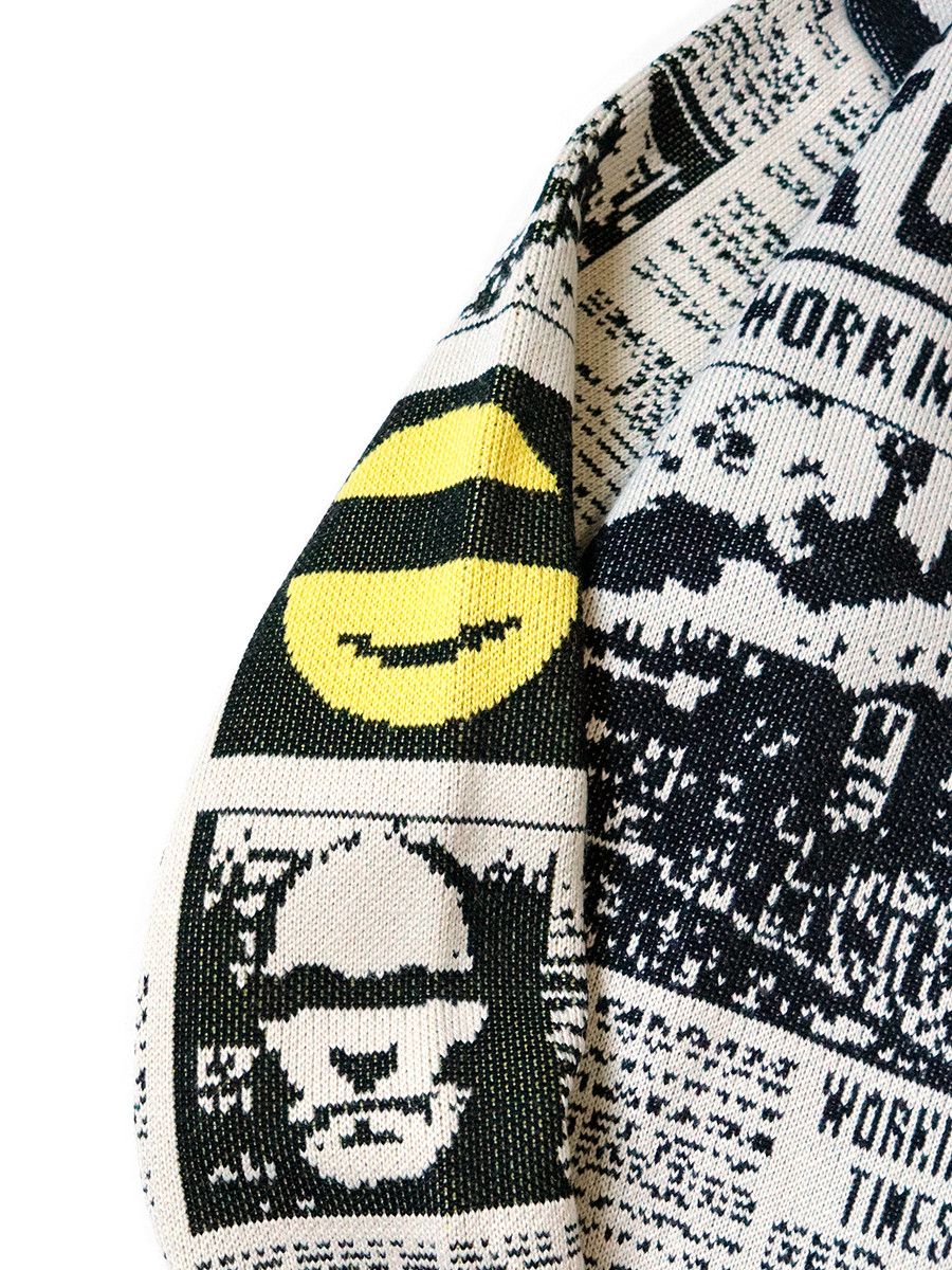 Kapital Kapital 8G KOUNTRY NEWS Newspaper print crew sweater Size US S / EU 44-46 / 1 - 7 Thumbnail